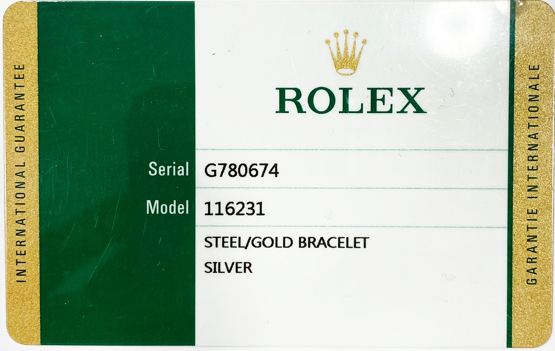 Read more about the article Rolex Ref #116231 Serial #G780674