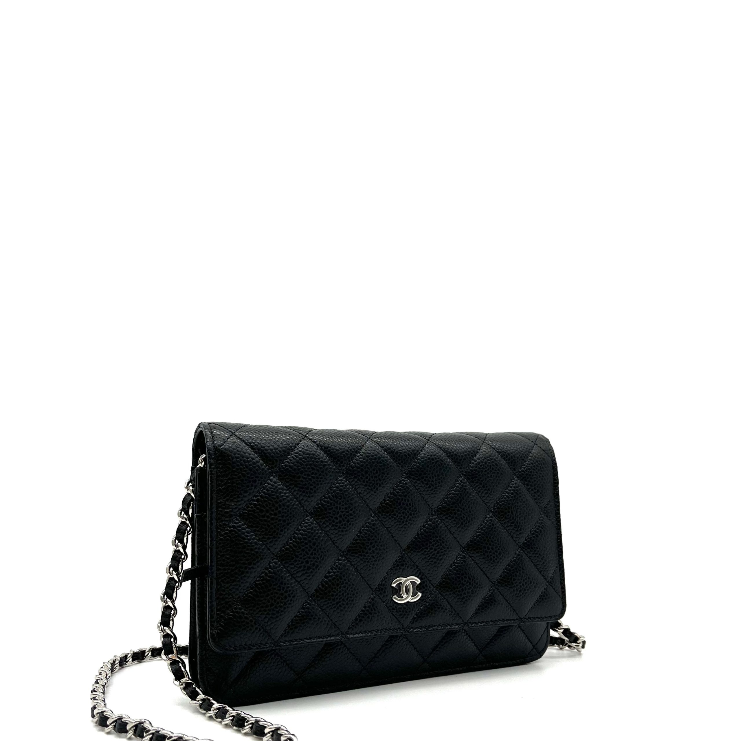 Chanel Caviar Quilted Wallet on Chain WOC Black 2019