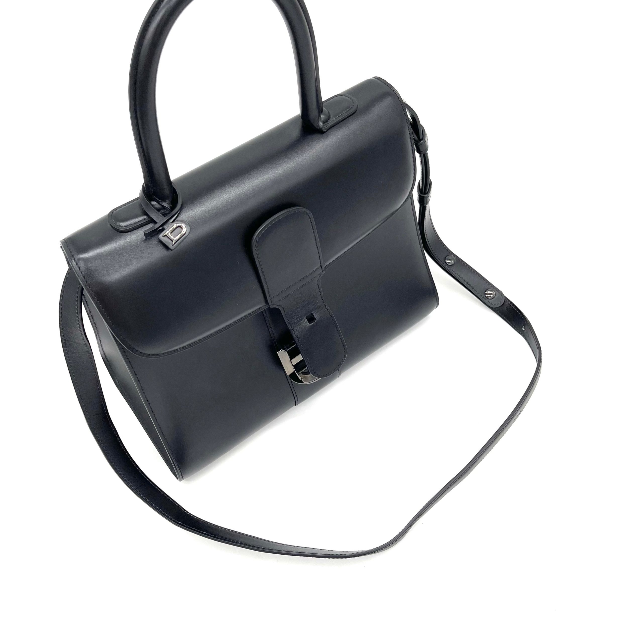 DELVAUX Box Calfskin MM Brillant Black
