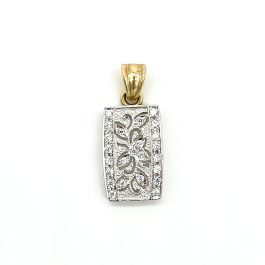 18k Yellow Gold & Diamonds Setting Customized “PLANT” Pendant