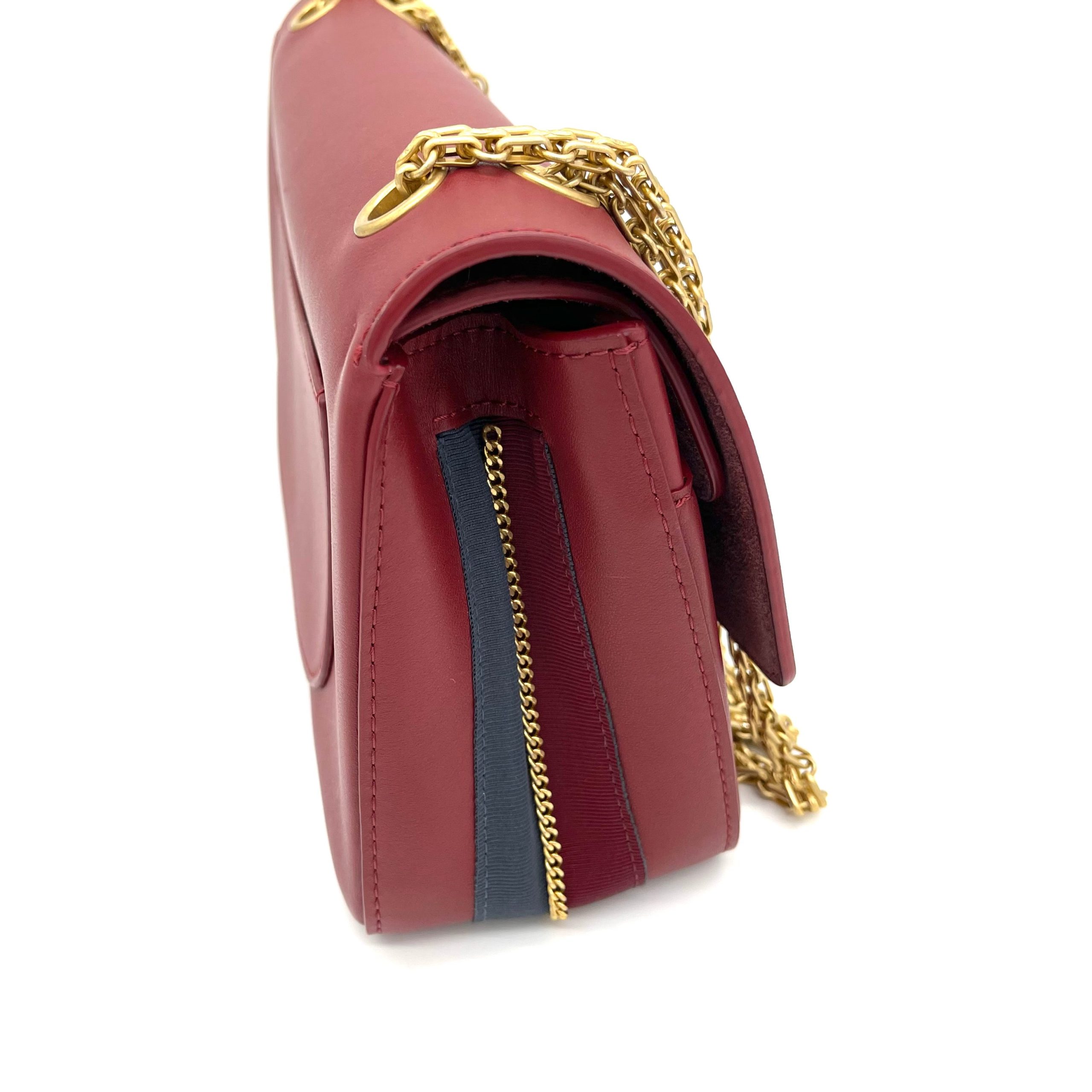 Limited Edition Chanel Maroon Leather Medallion Nude Reissue 2.55 Classic 225 Flap Bag 2019