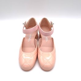CHANEL Quilted Patent Leather Ankle Strap Pumps – Light Pink SIZE6