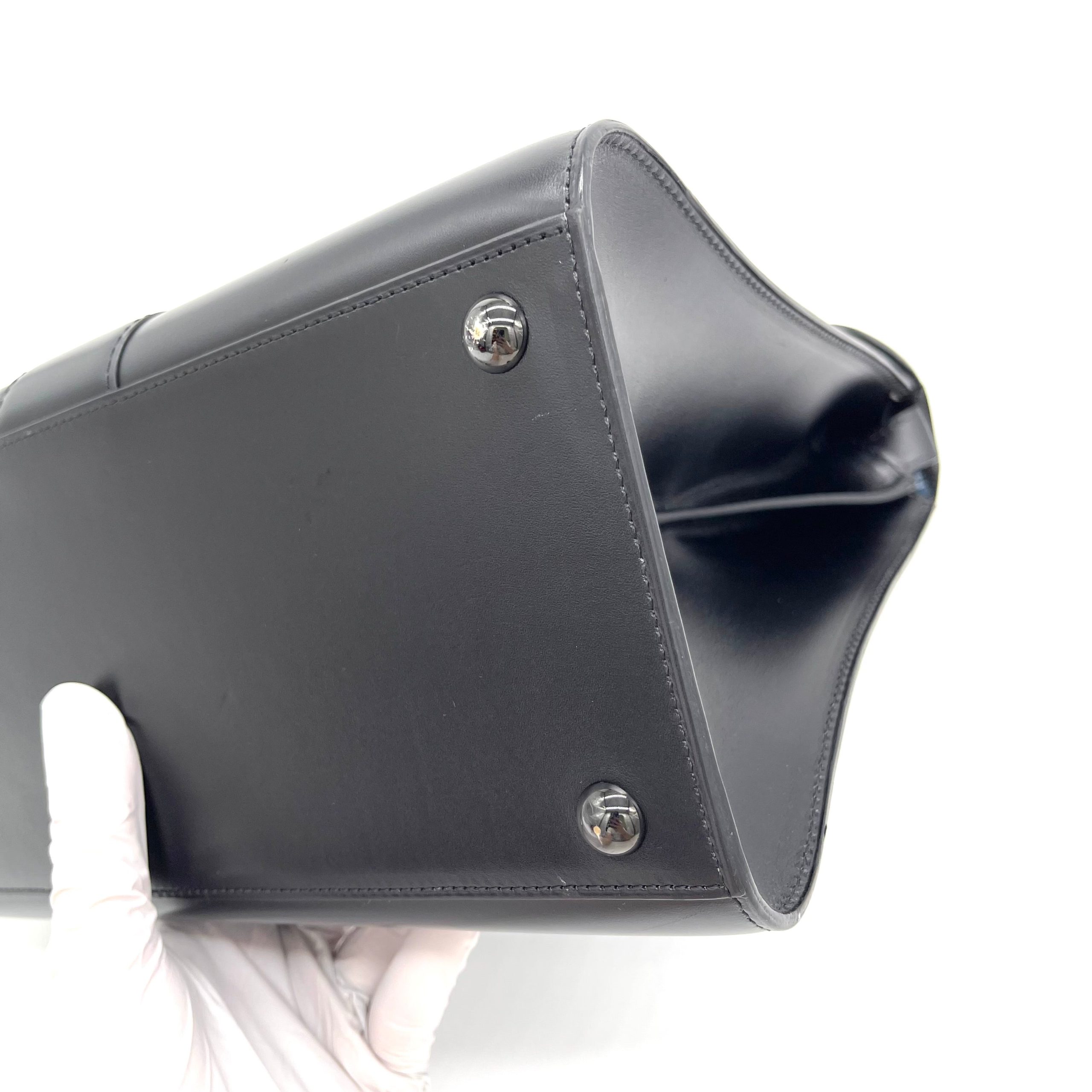 DELVAUX Box Calfskin MM Brillant Black