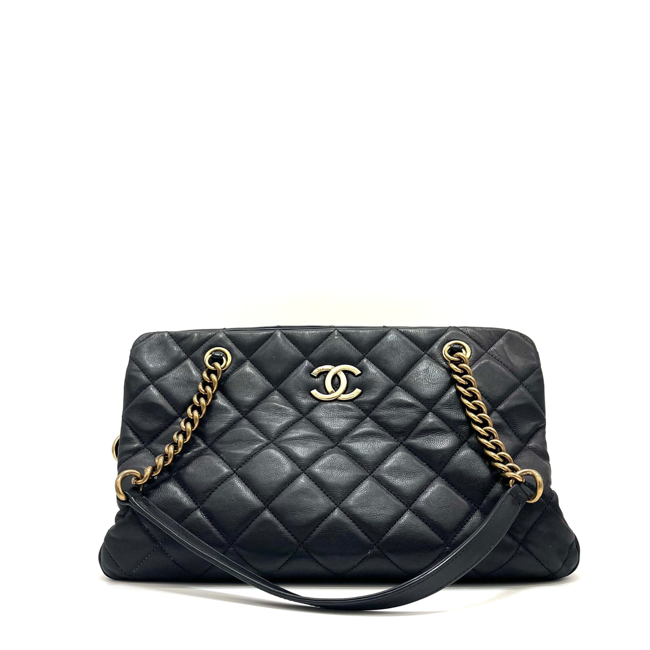 CHANEL Lambskin small Quilted Crown Tote 2013-2014