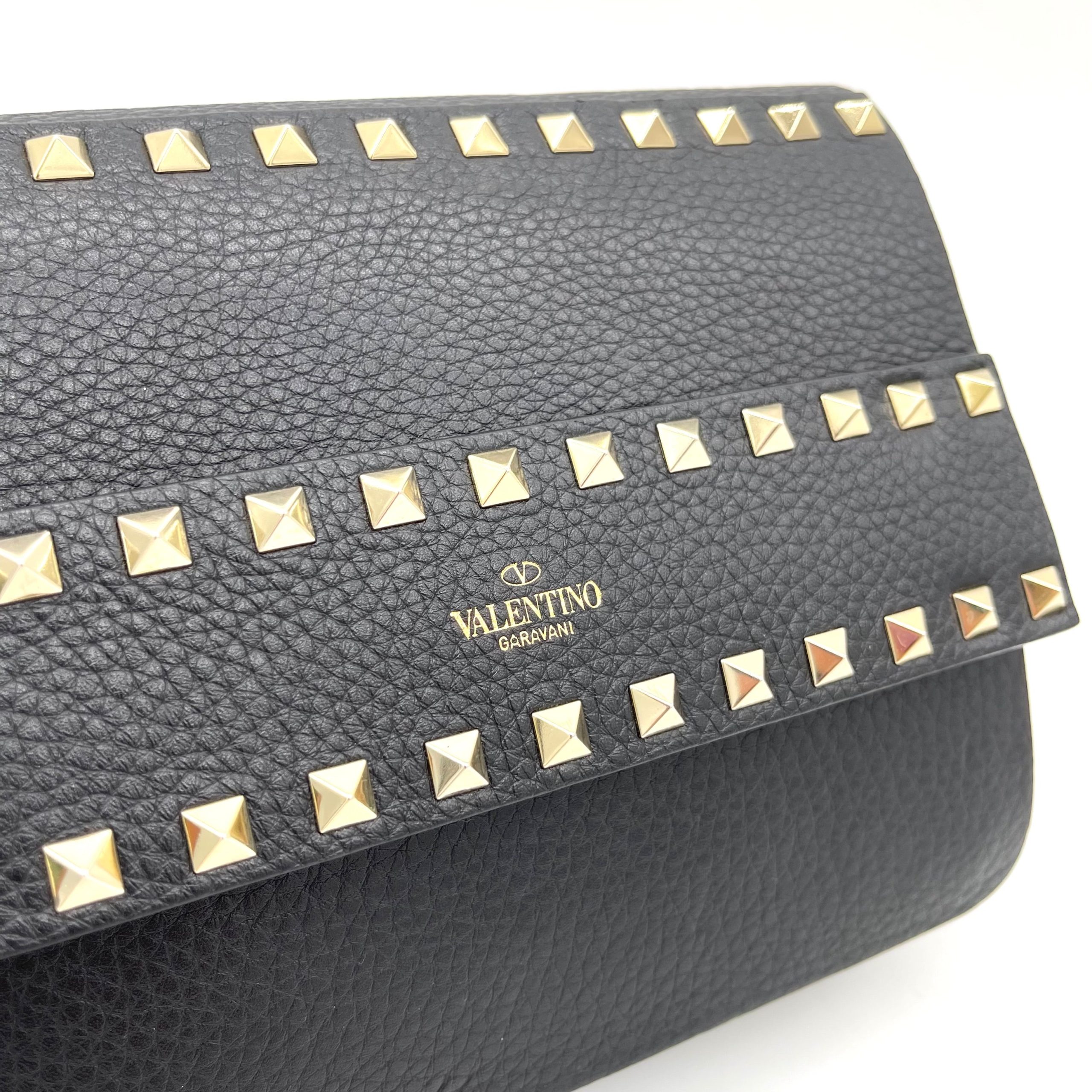 VALENTINO SMALL ROCKSTUD GRAINY CALFSKIN CROSSBODY BAG