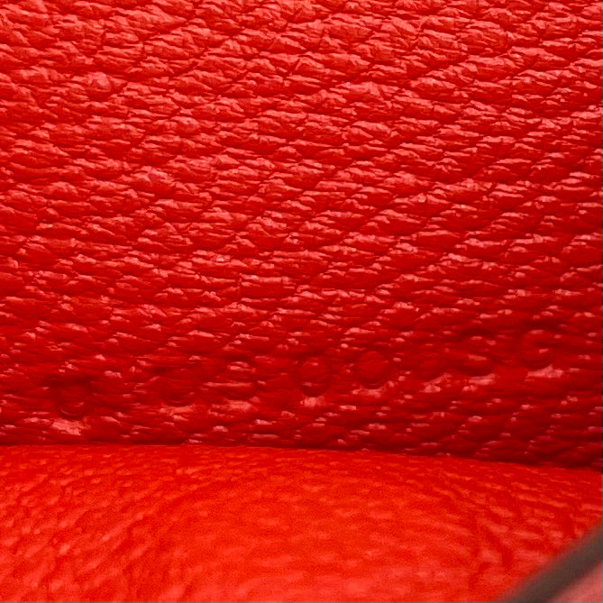 HERMES Chevre Mysore Mini Bearn Wallet Rouge De Coeur