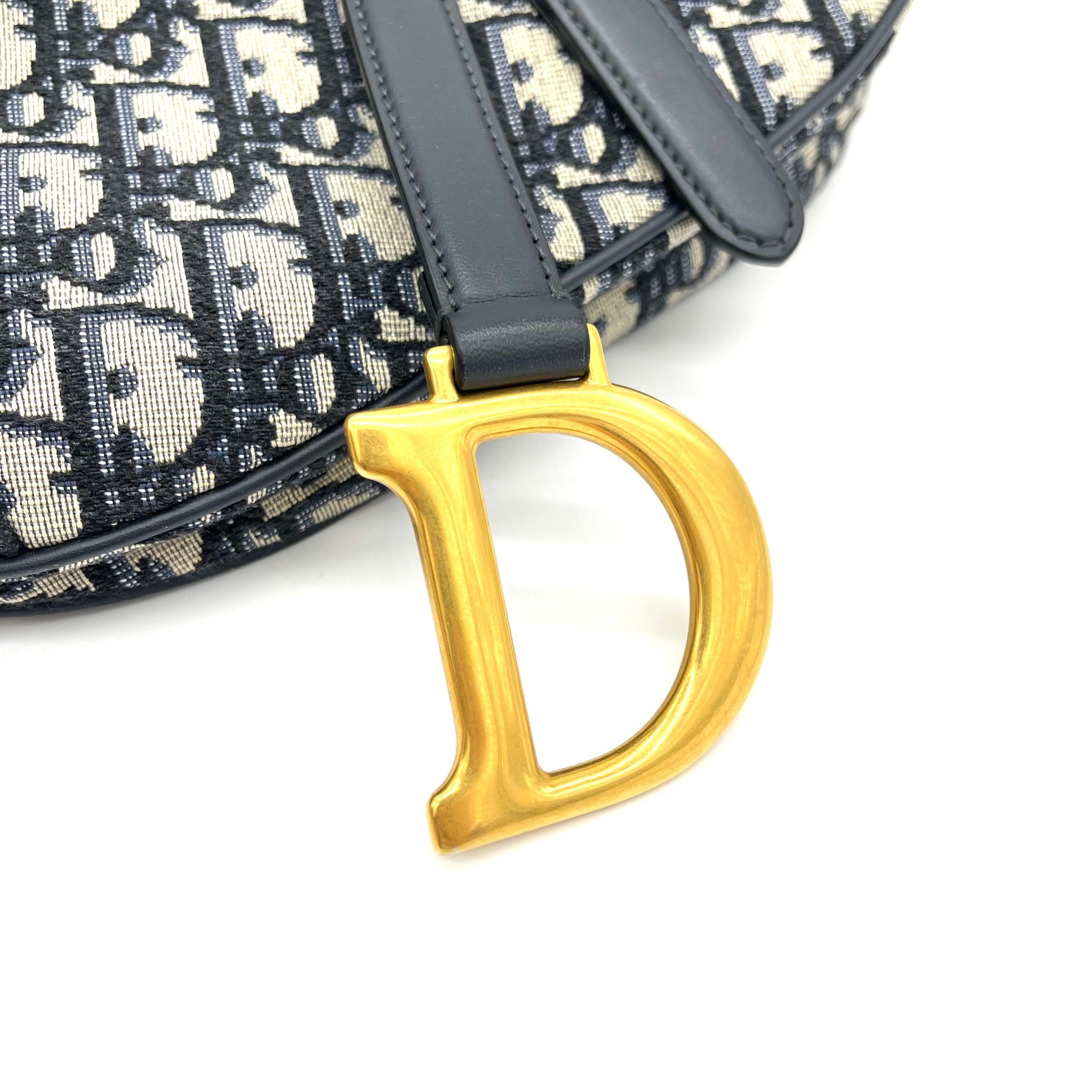 CHRISTIAN DIOR Oblique Saddle Bag Blue