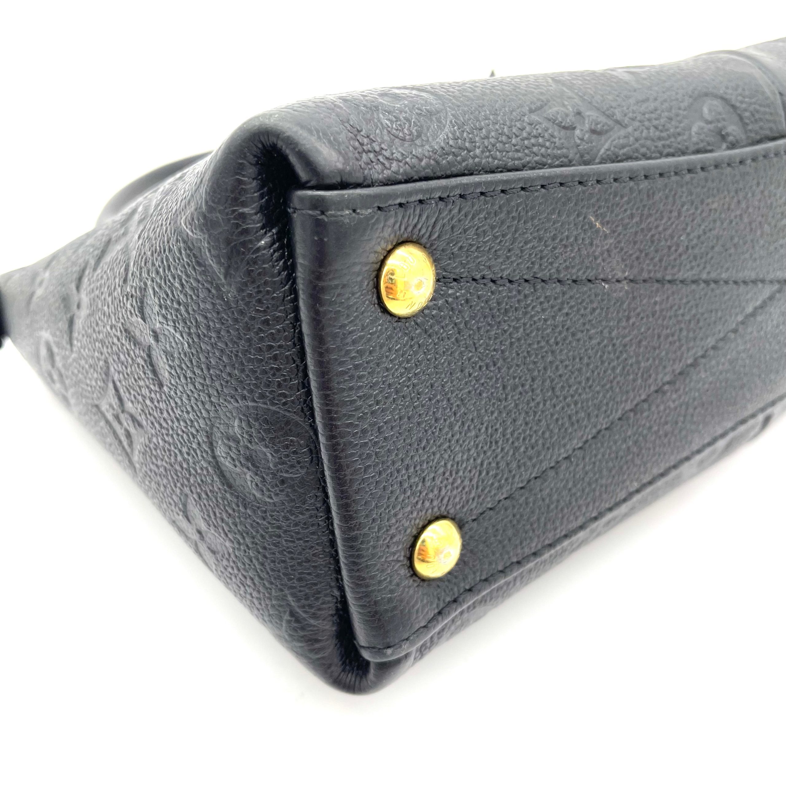 LOUIS VUITTON Empreinte V Tote BB Black Creme SD3159