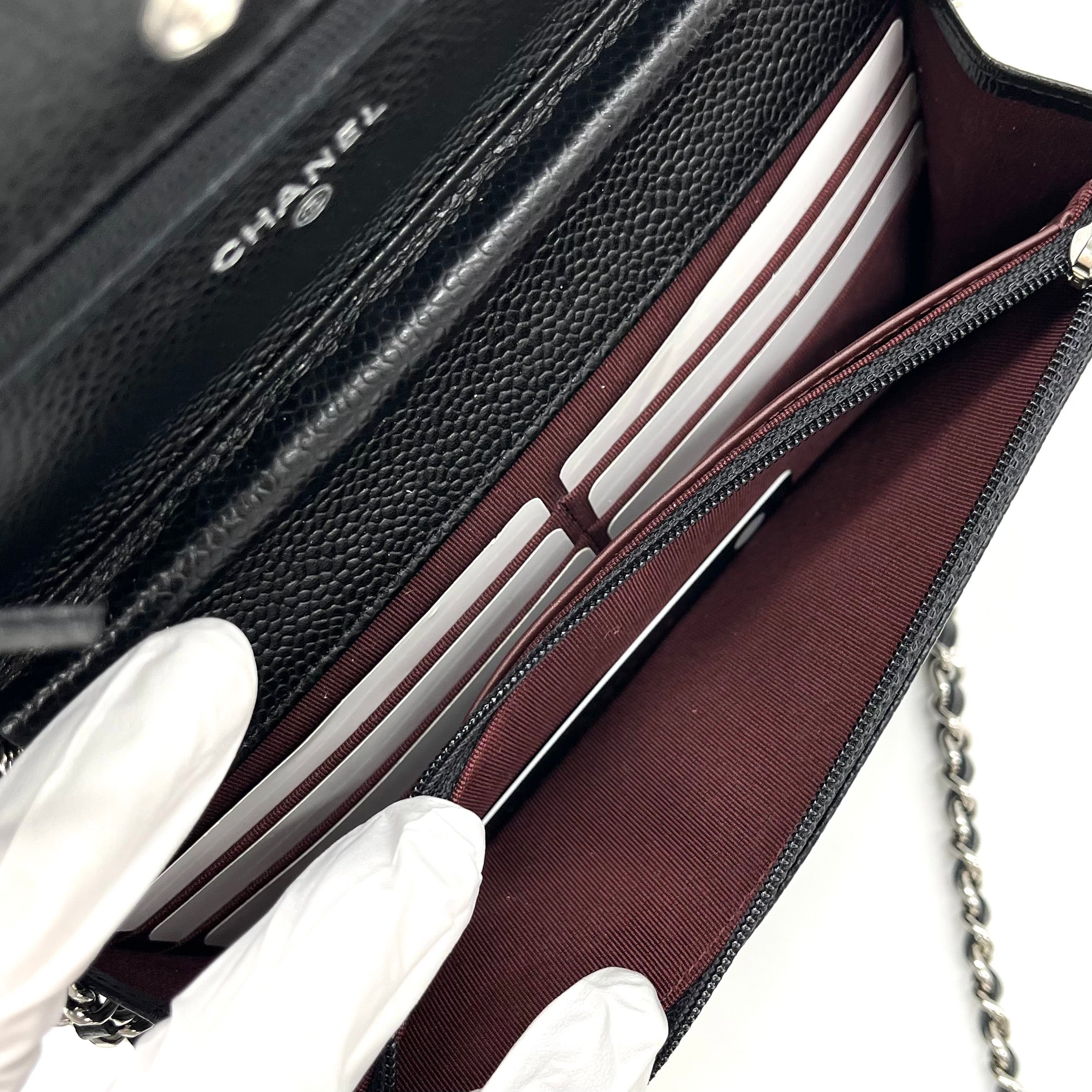 Chanel Caviar Quilted Wallet on Chain WOC Black 2019