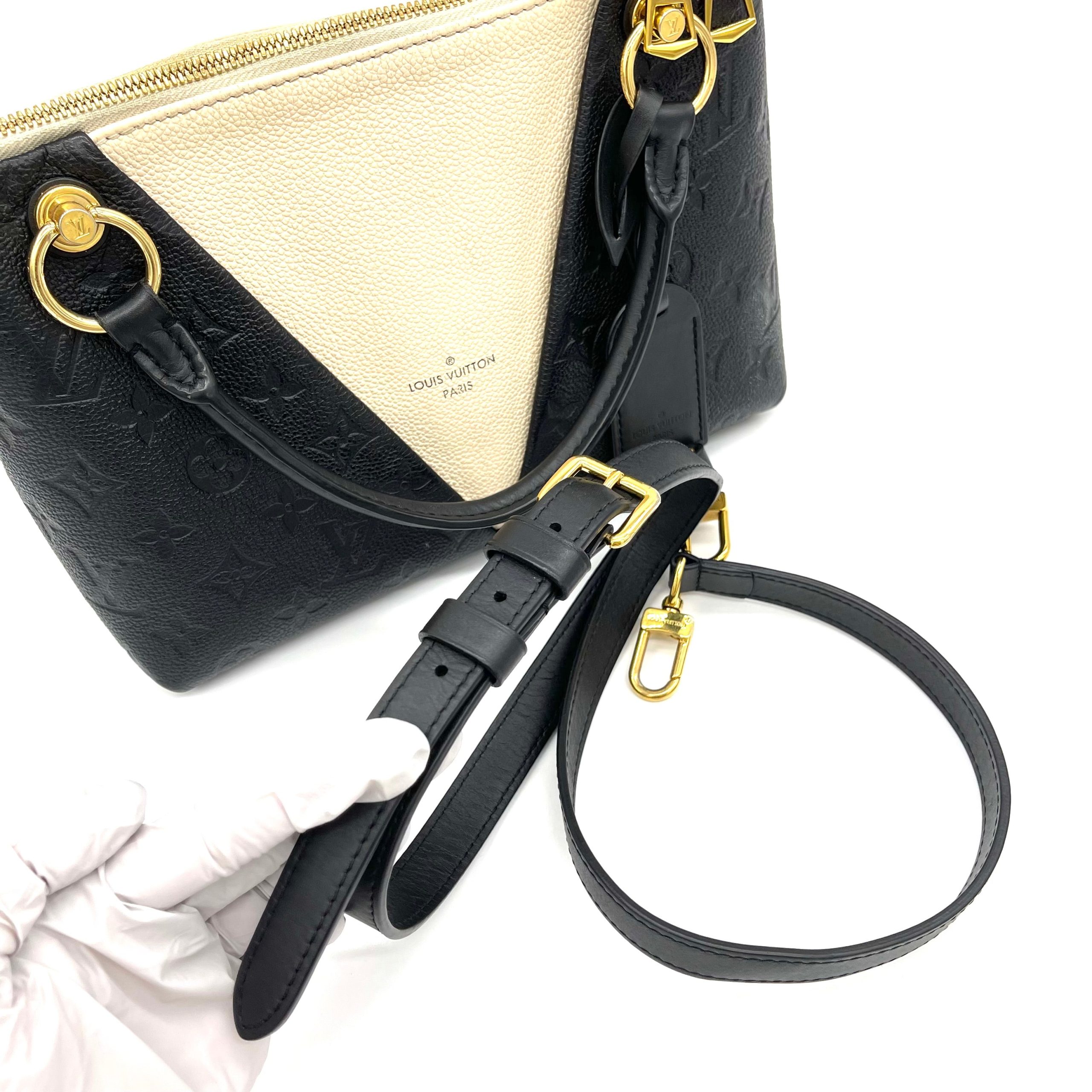 LOUIS VUITTON Empreinte V Tote BB Black Creme SD3159