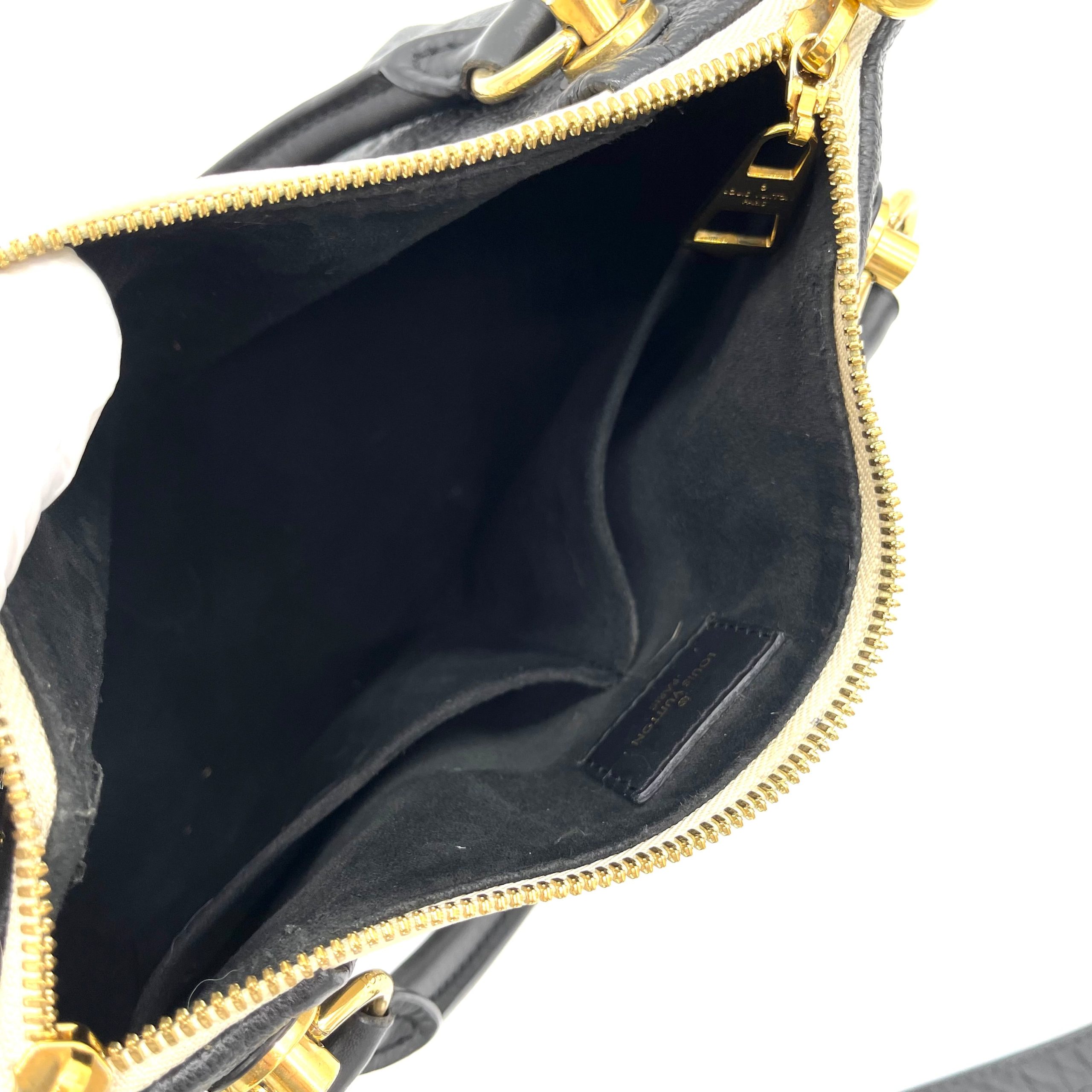 LOUIS VUITTON Empreinte V Tote BB Black Creme SD3159