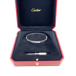 Cartier Love Bracelet, Small Model with 6 Diamonds – White Gold, Size 16