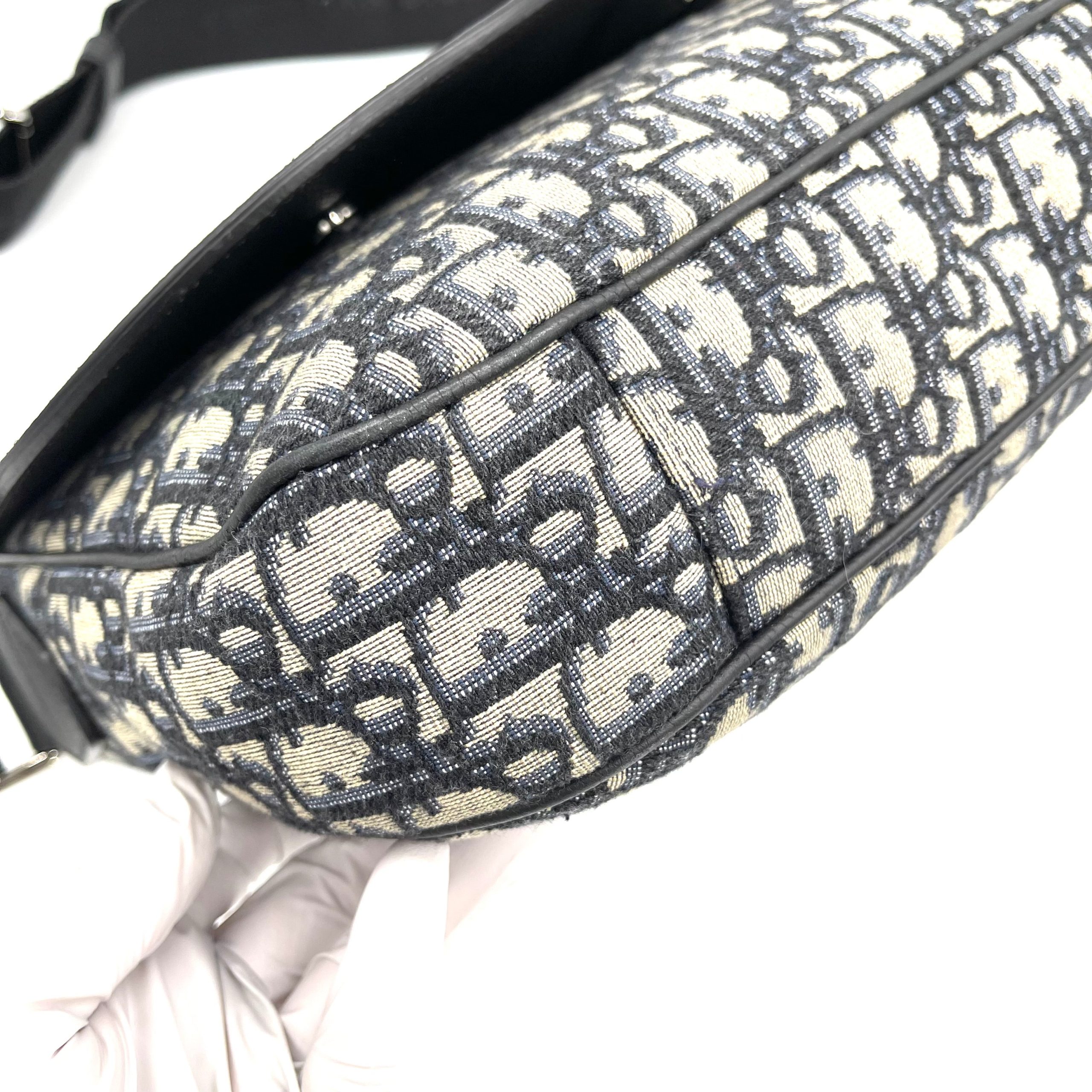 Christian Dior Saddle Flap Messenger Bag Oblique Canvas and Leather Medium