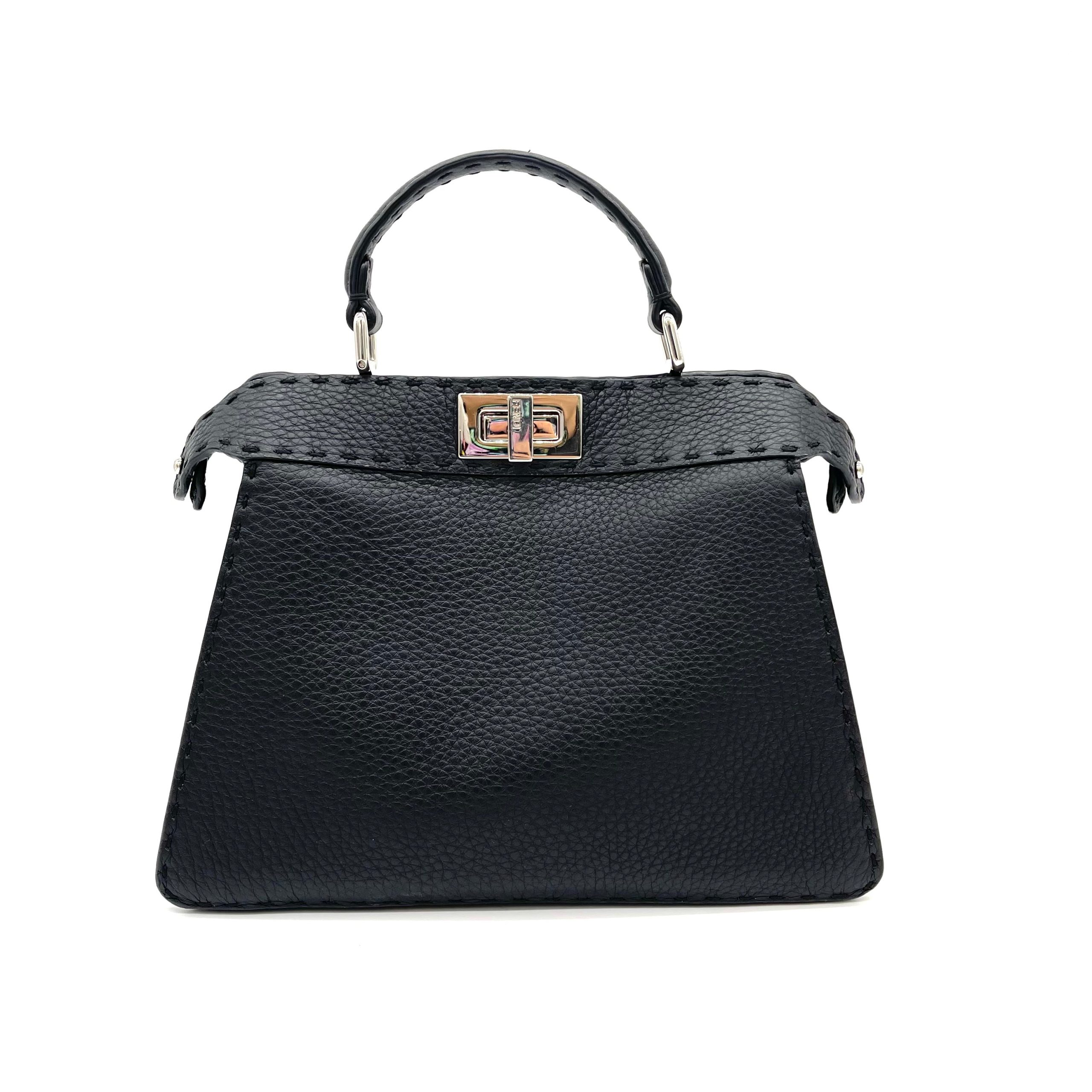 FENDI Peekaboo ISeeU Small Black Selleria bag