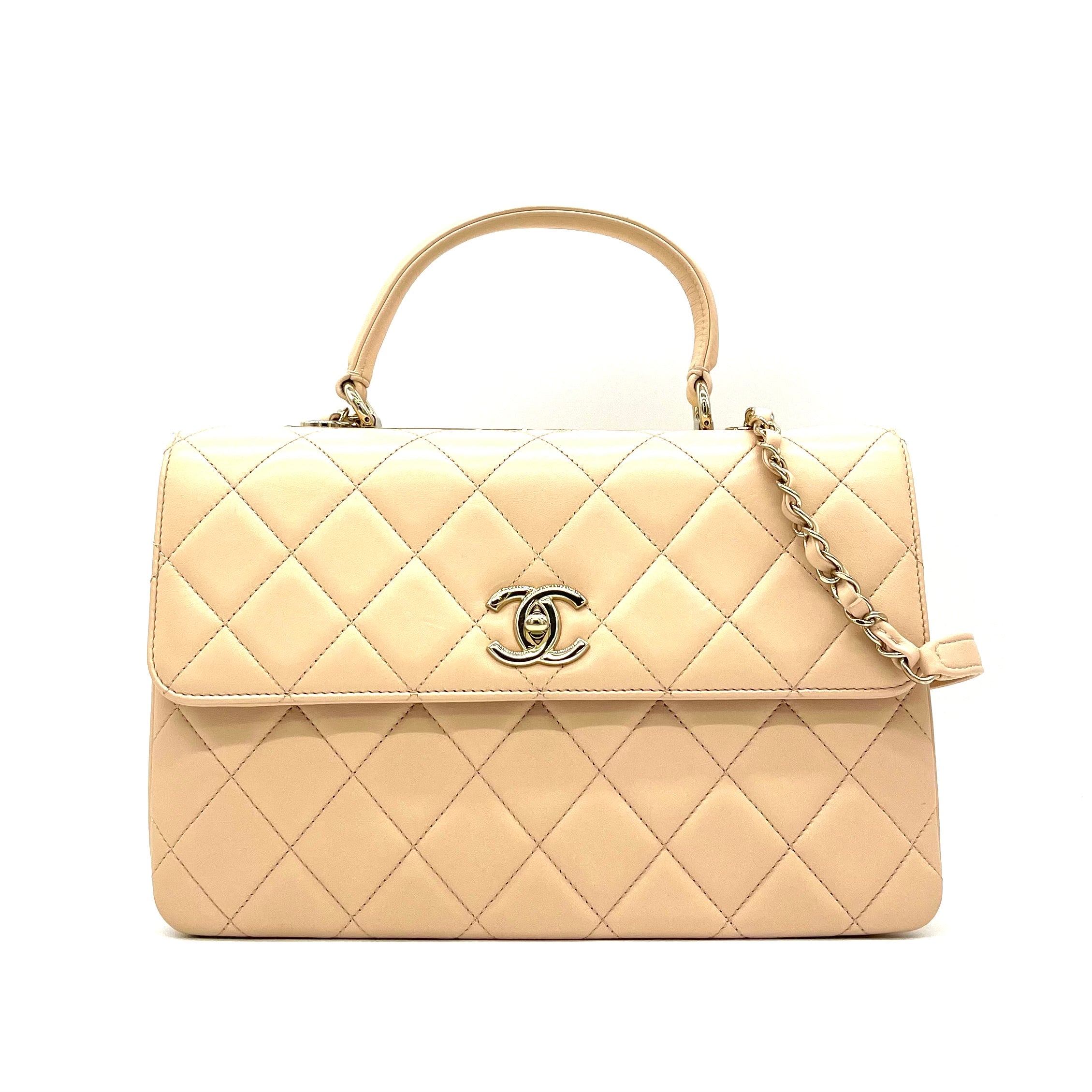 Chanel Lambskin Quilted Large Trendy CC Flap Light Beige 2021