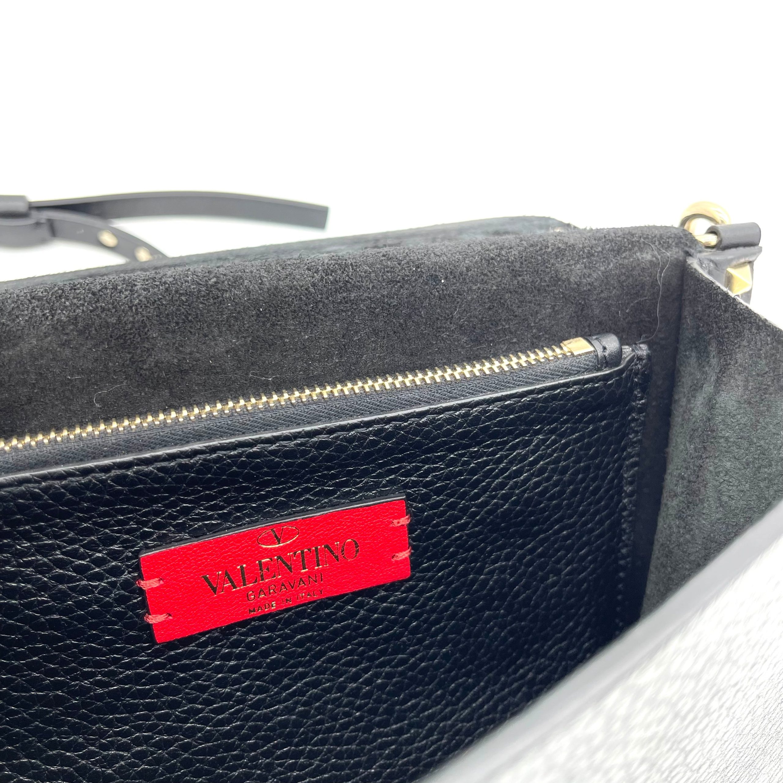 VALENTINO SMALL ROCKSTUD GRAINY CALFSKIN CROSSBODY BAG