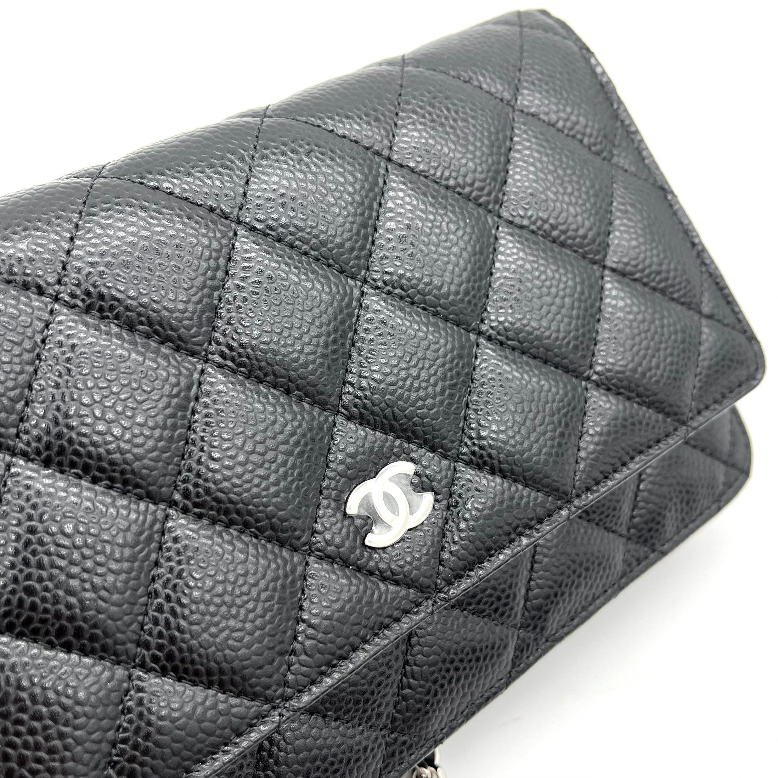 Chanel Caviar Quilted Wallet on Chain WOC Black 2019