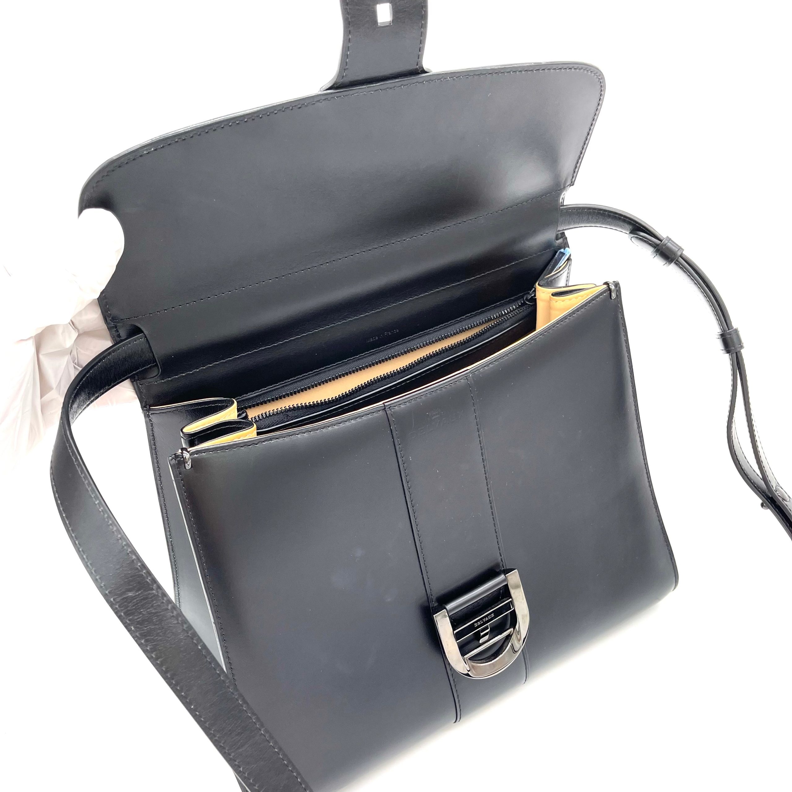 DELVAUX Box Calfskin MM Brillant Black