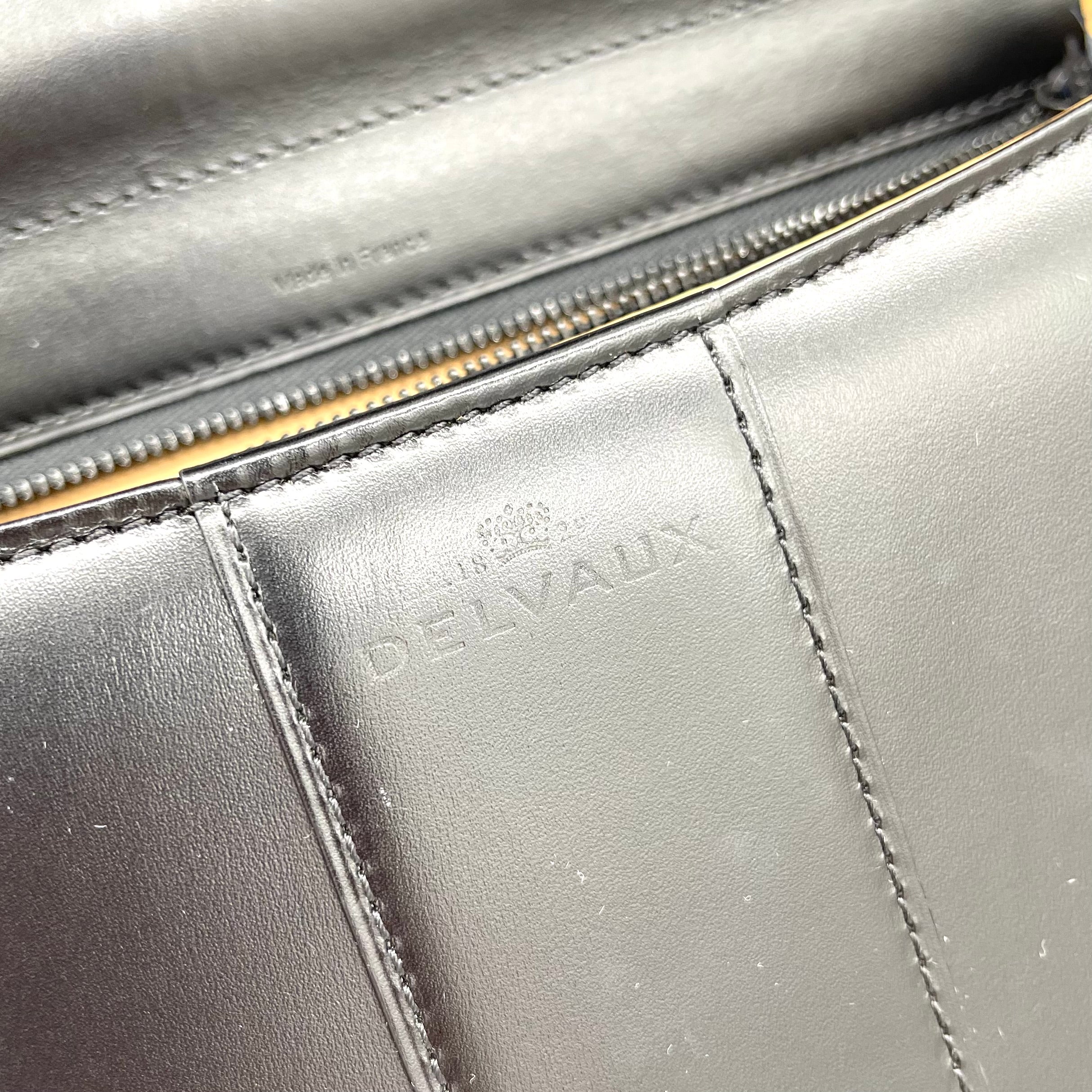 DELVAUX Box Calfskin MM Brillant Black