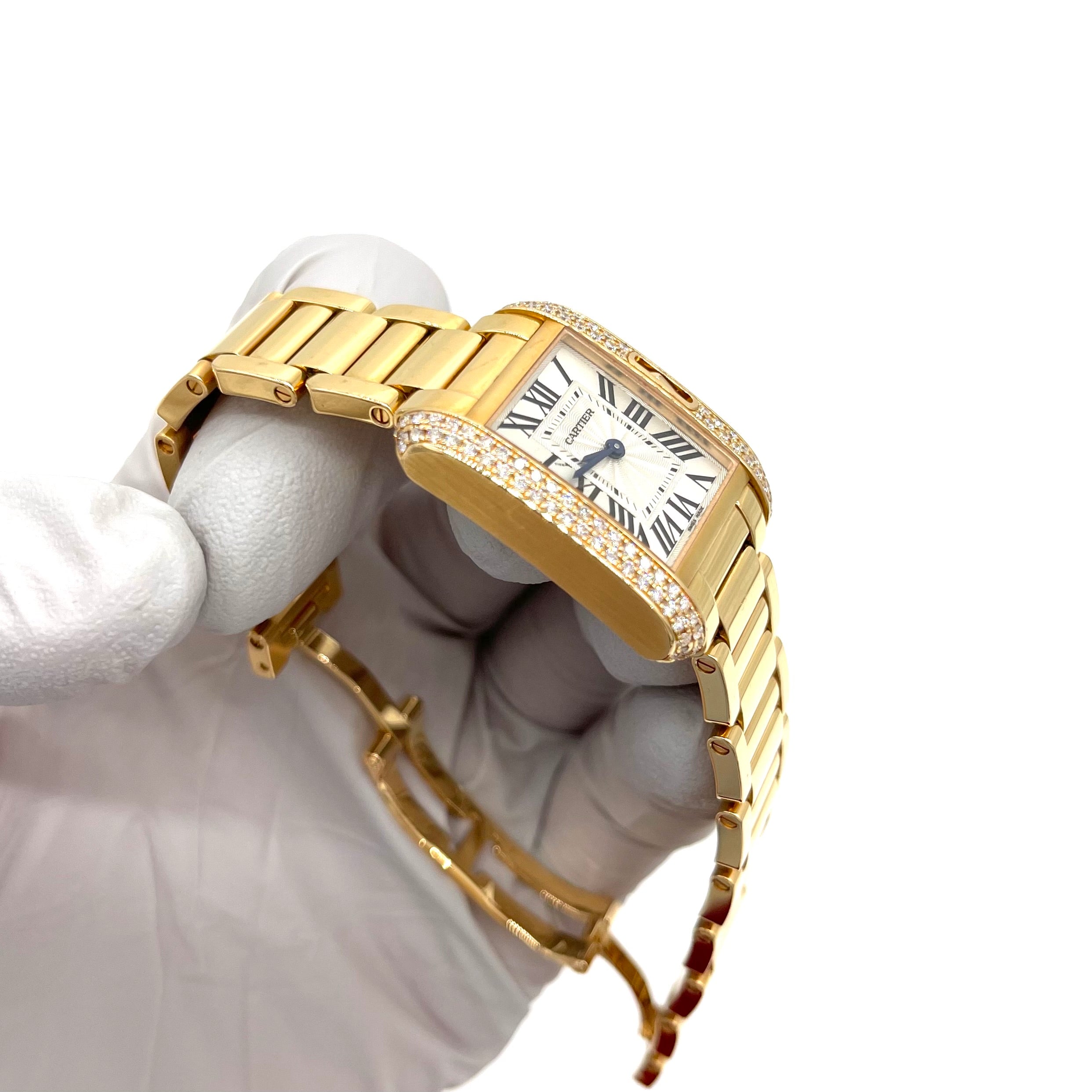 CARTIER TANK ANGLAISE YELLOW GOLD WITH DIAMONDS