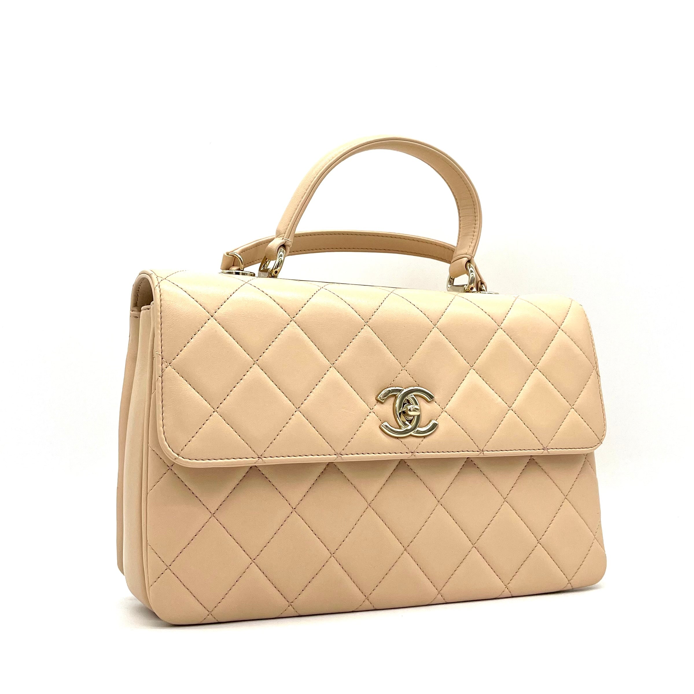 Chanel Lambskin Quilted Large Trendy CC Flap Light Beige 2021