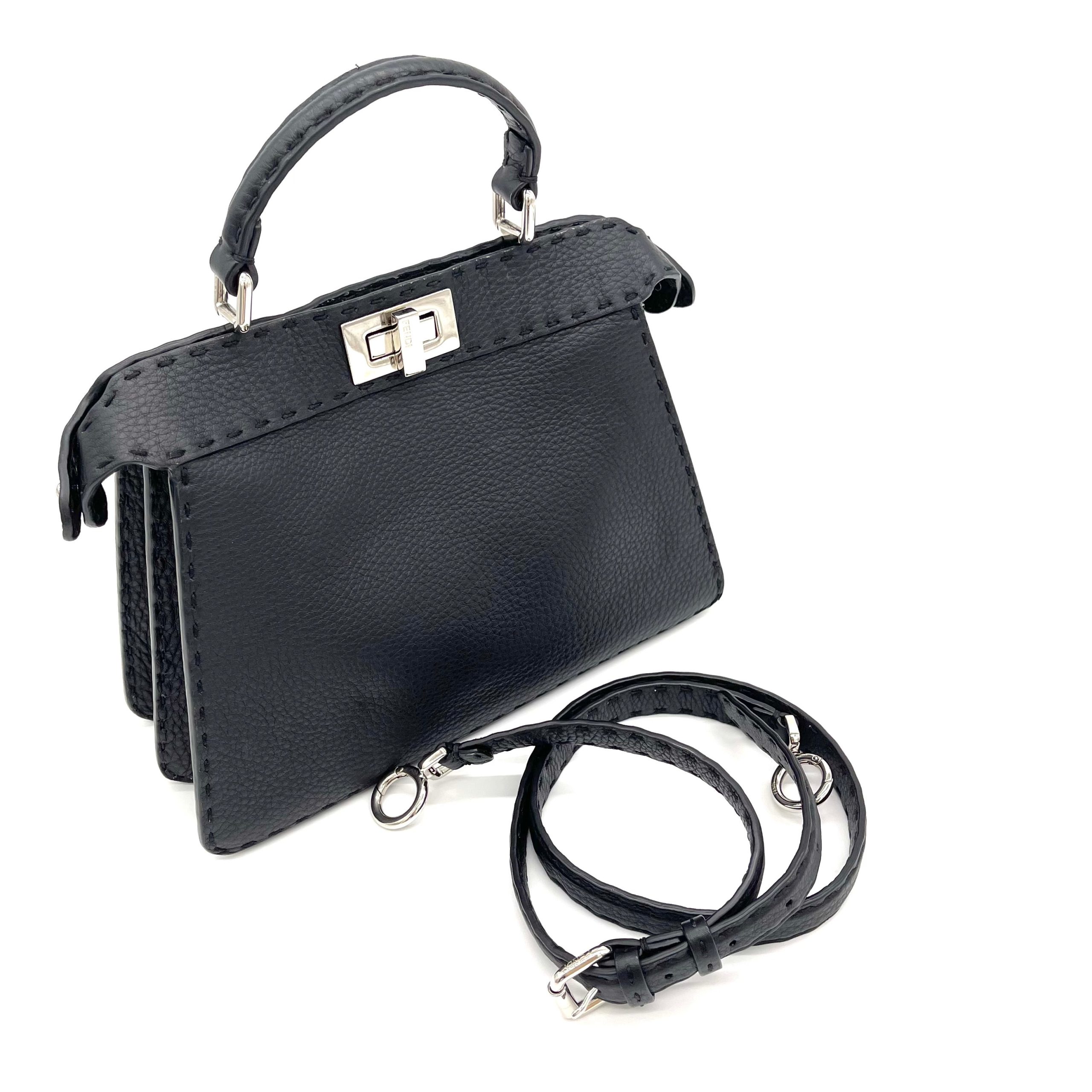FENDI Peekaboo ISeeU Small Black Selleria bag
