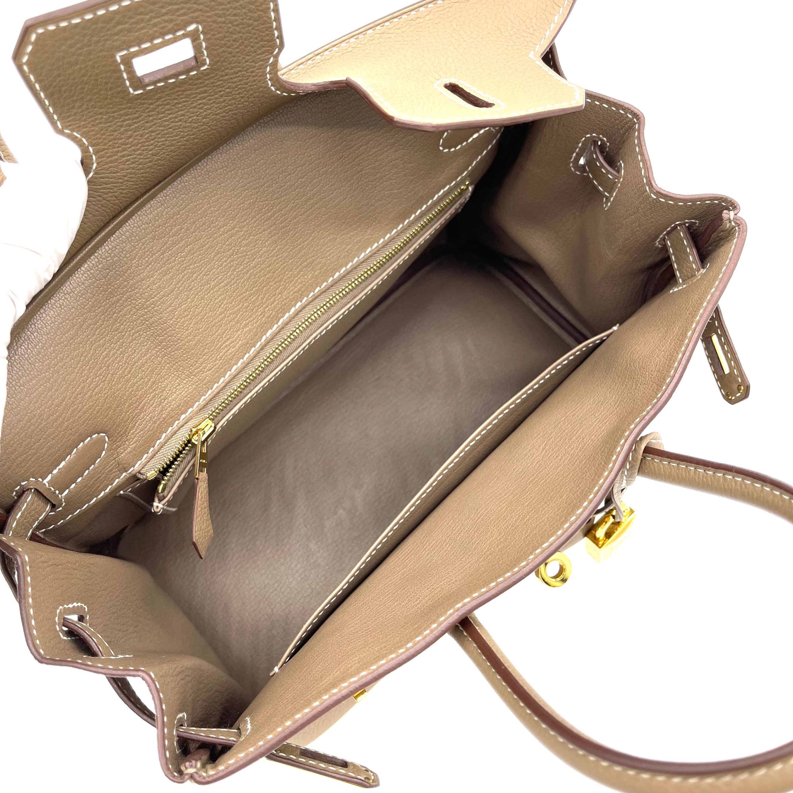 HERMES Togo Birkin 25 Etoupe