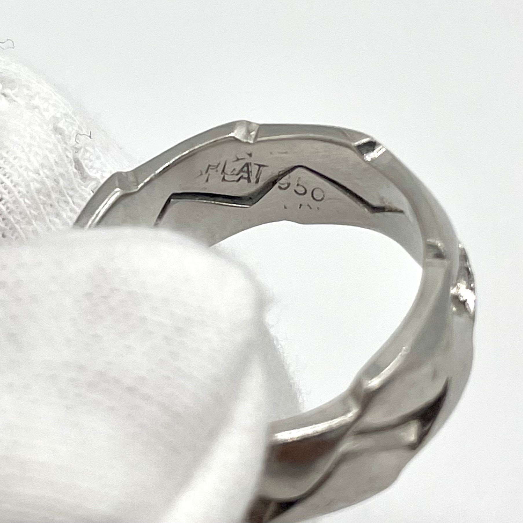 Platinum Braided Silver Band Ring