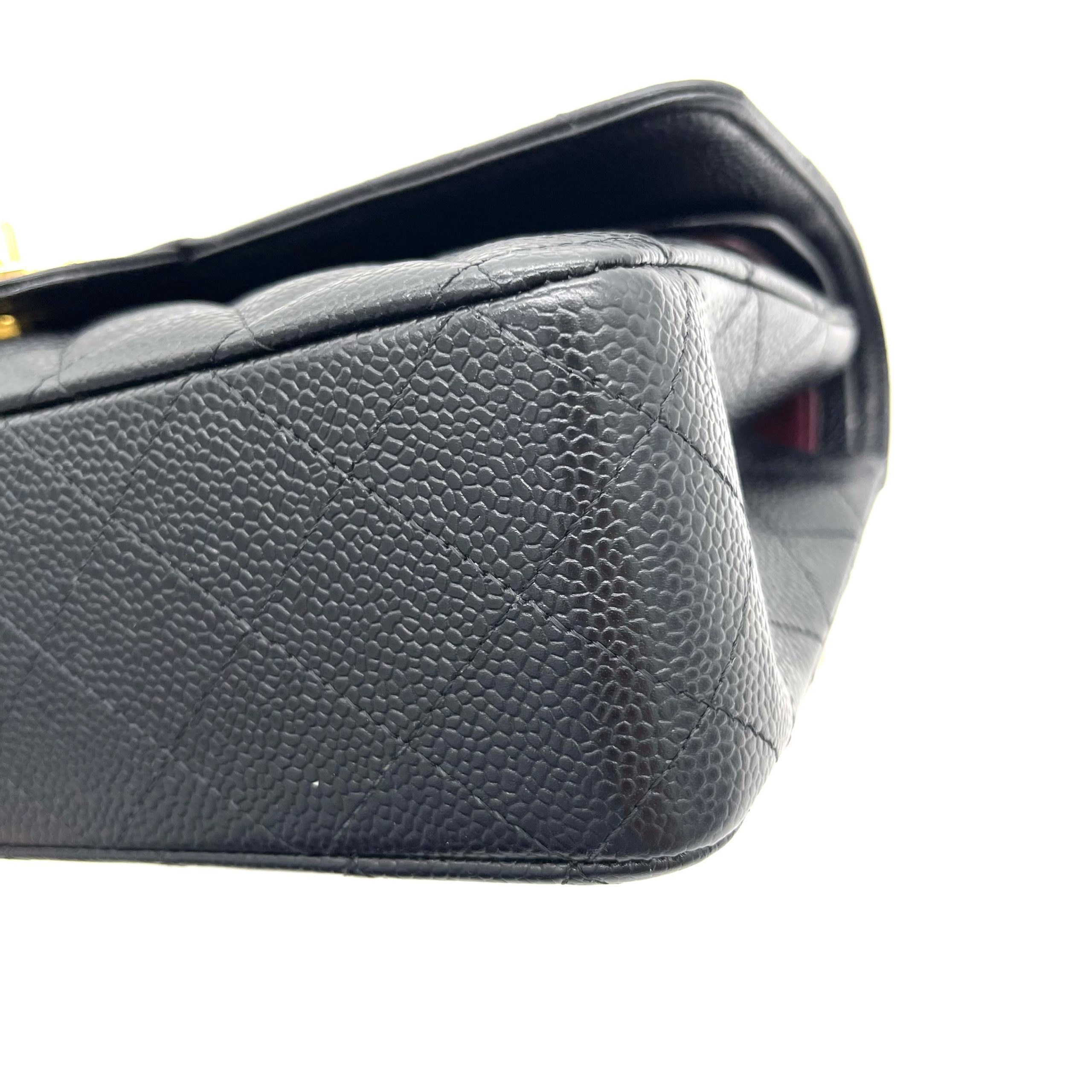 CHANEL Caviar Quilted Medium Double Flap Black