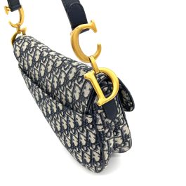 CHRISTIAN DIOR Oblique Saddle Bag Blue
