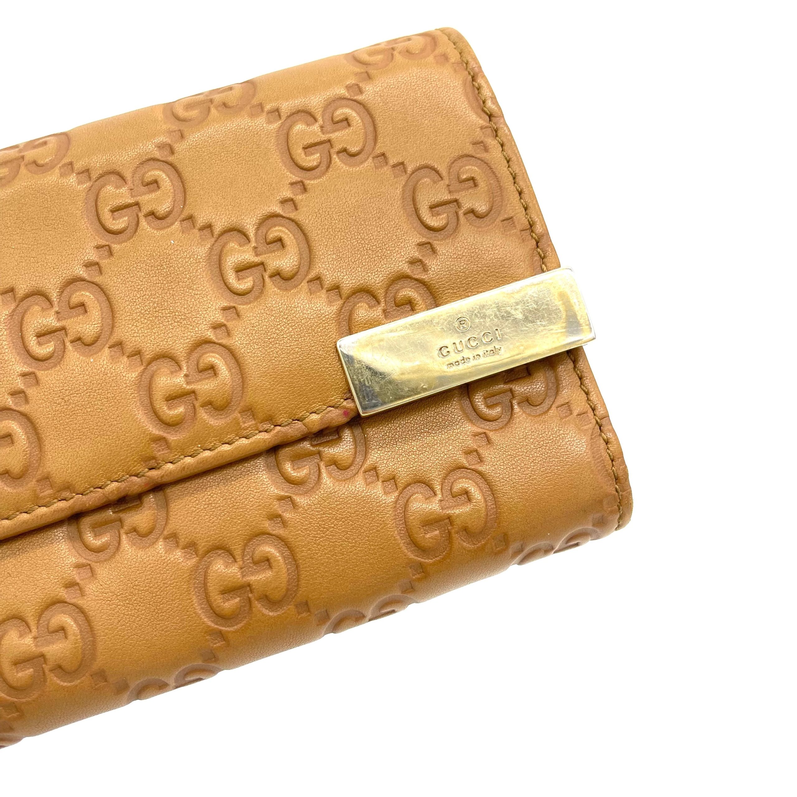 GUCCI Guccissima Signature Dice Continental Wallet