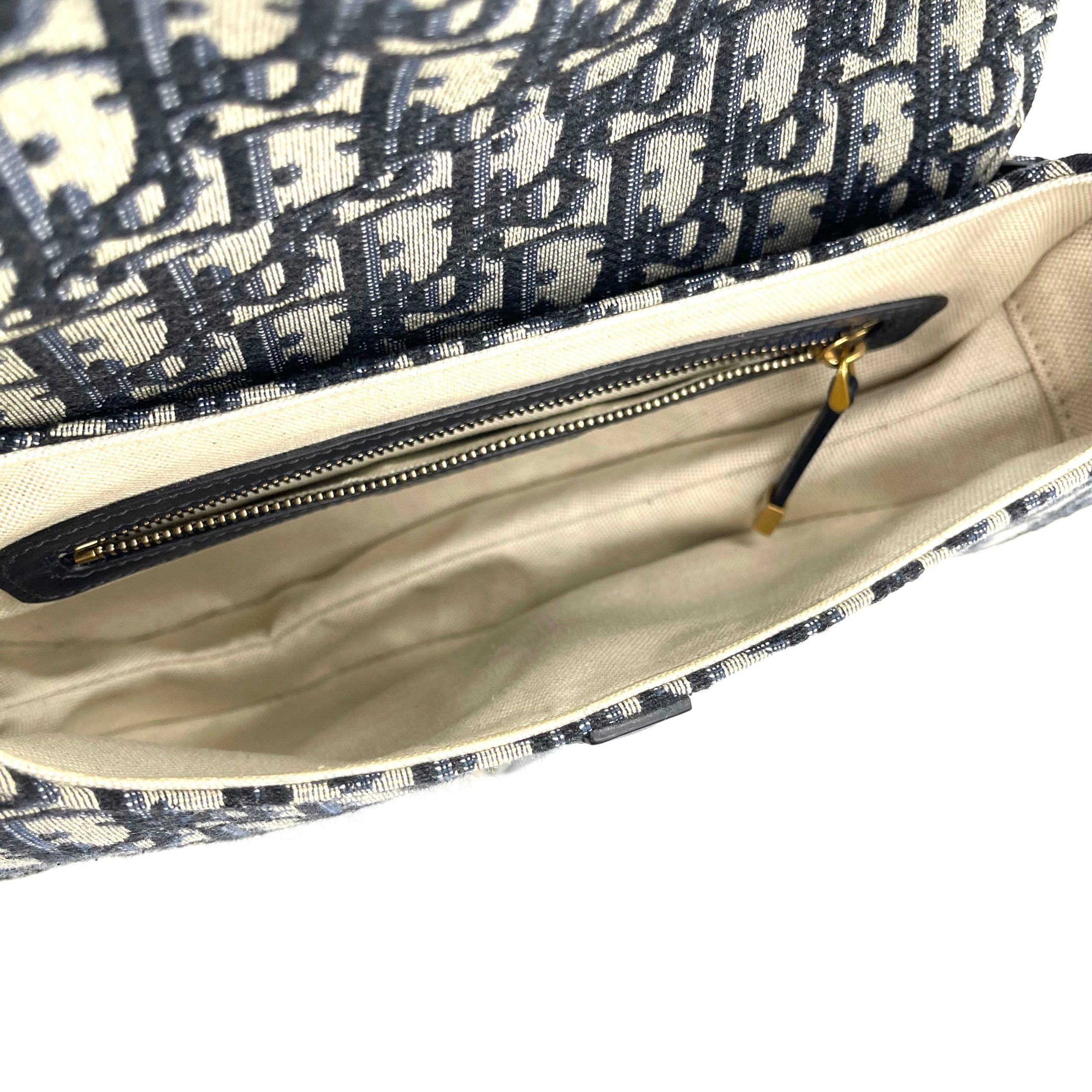 CHRISTIAN DIOR Oblique Saddle Bag Blue