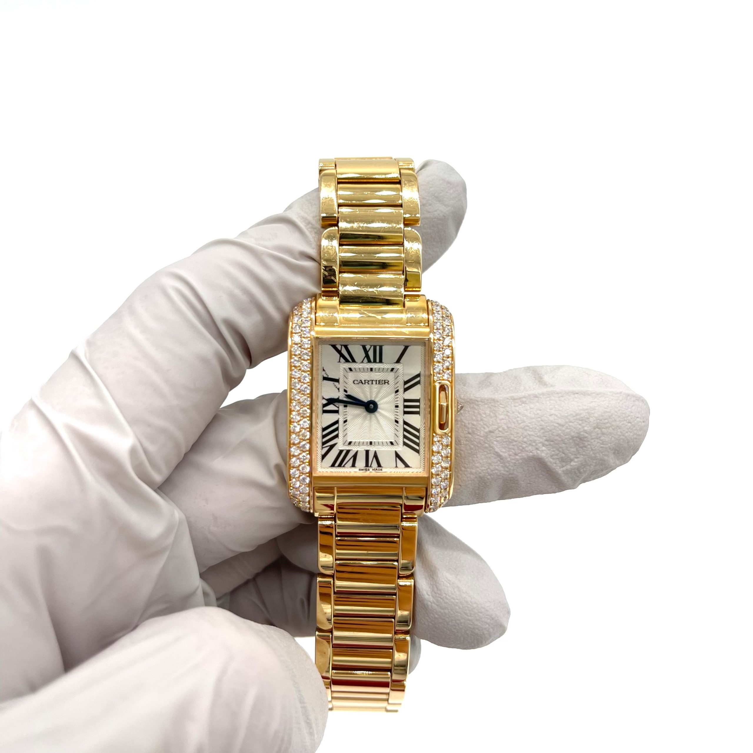 CARTIER TANK ANGLAISE YELLOW GOLD WITH DIAMONDS
