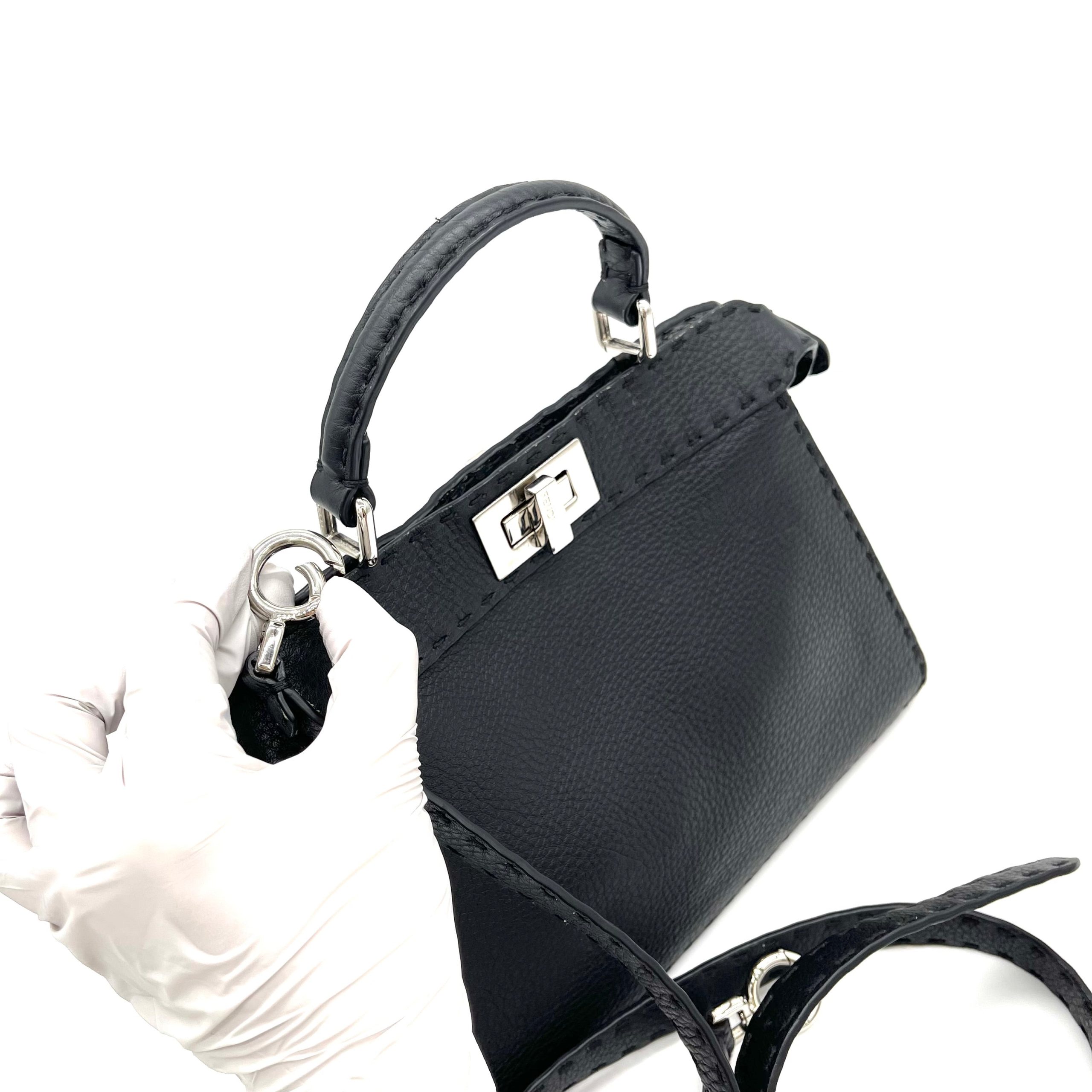 FENDI Peekaboo ISeeU Small Black Selleria bag
