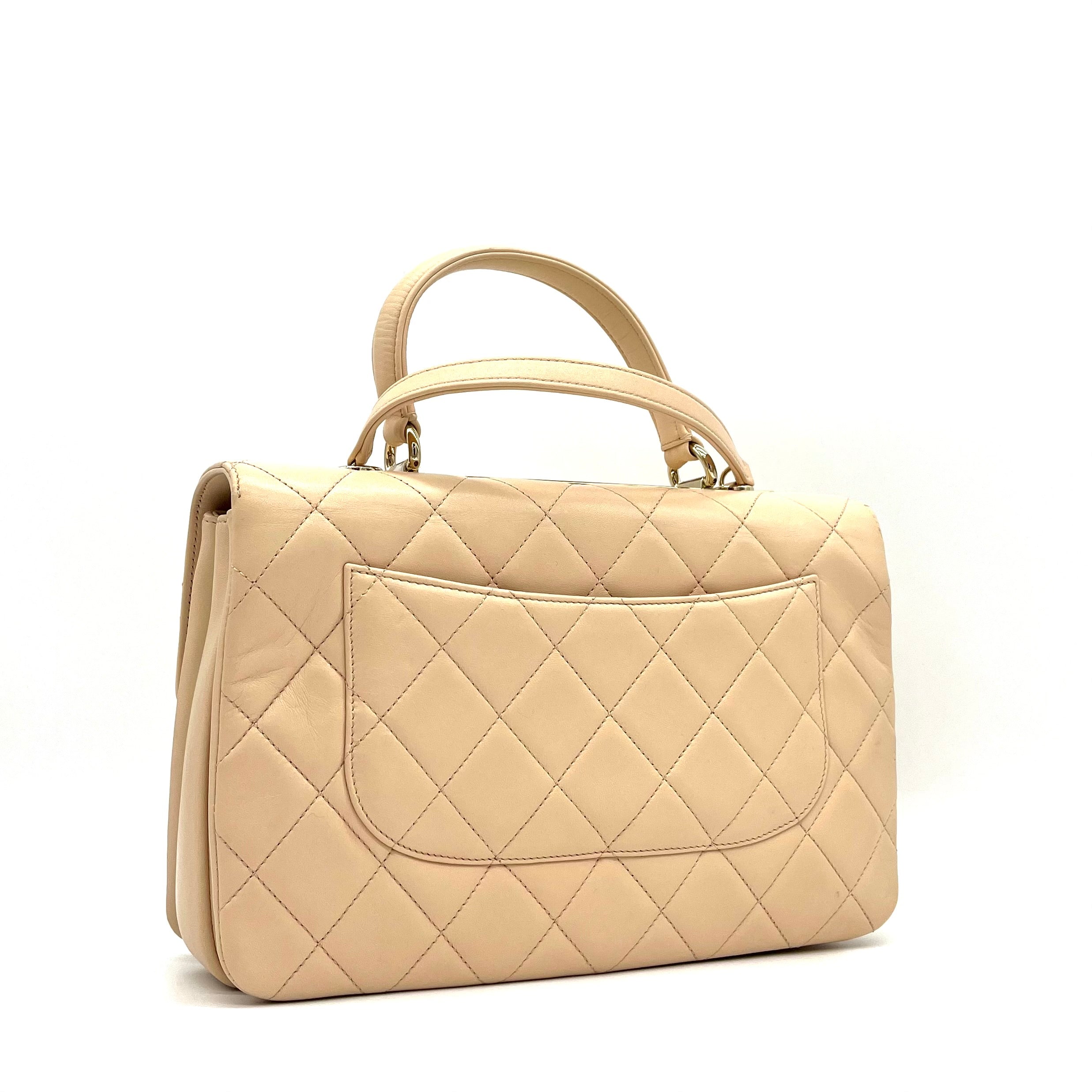 Chanel Lambskin Quilted Large Trendy CC Flap Light Beige 2021