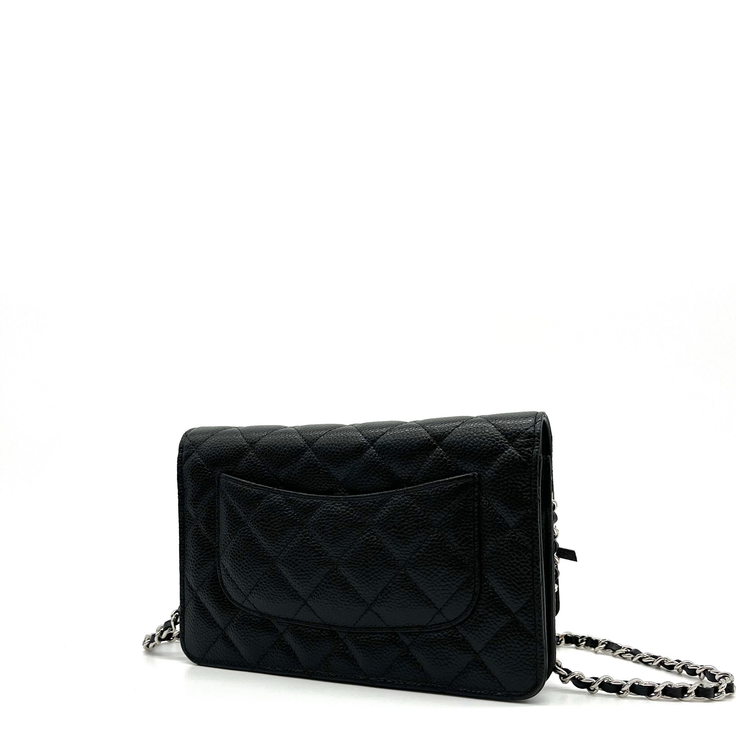 Chanel Caviar Quilted Wallet on Chain WOC Black 2019