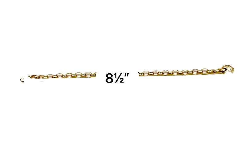 18k Gold & Diamond Chain Heart Bracelet