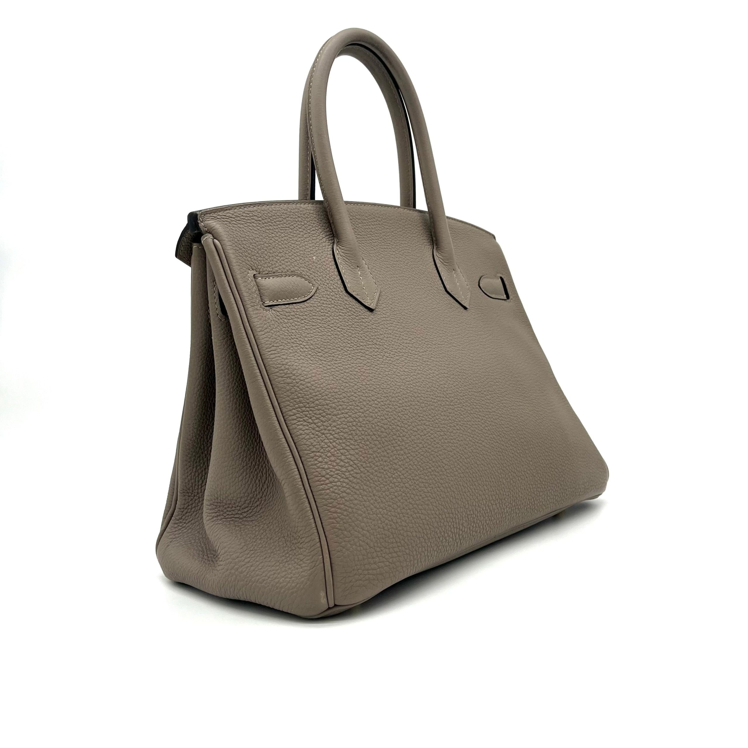 HERMES Taurillon Novillo Birkin 30 Gris Asphalte