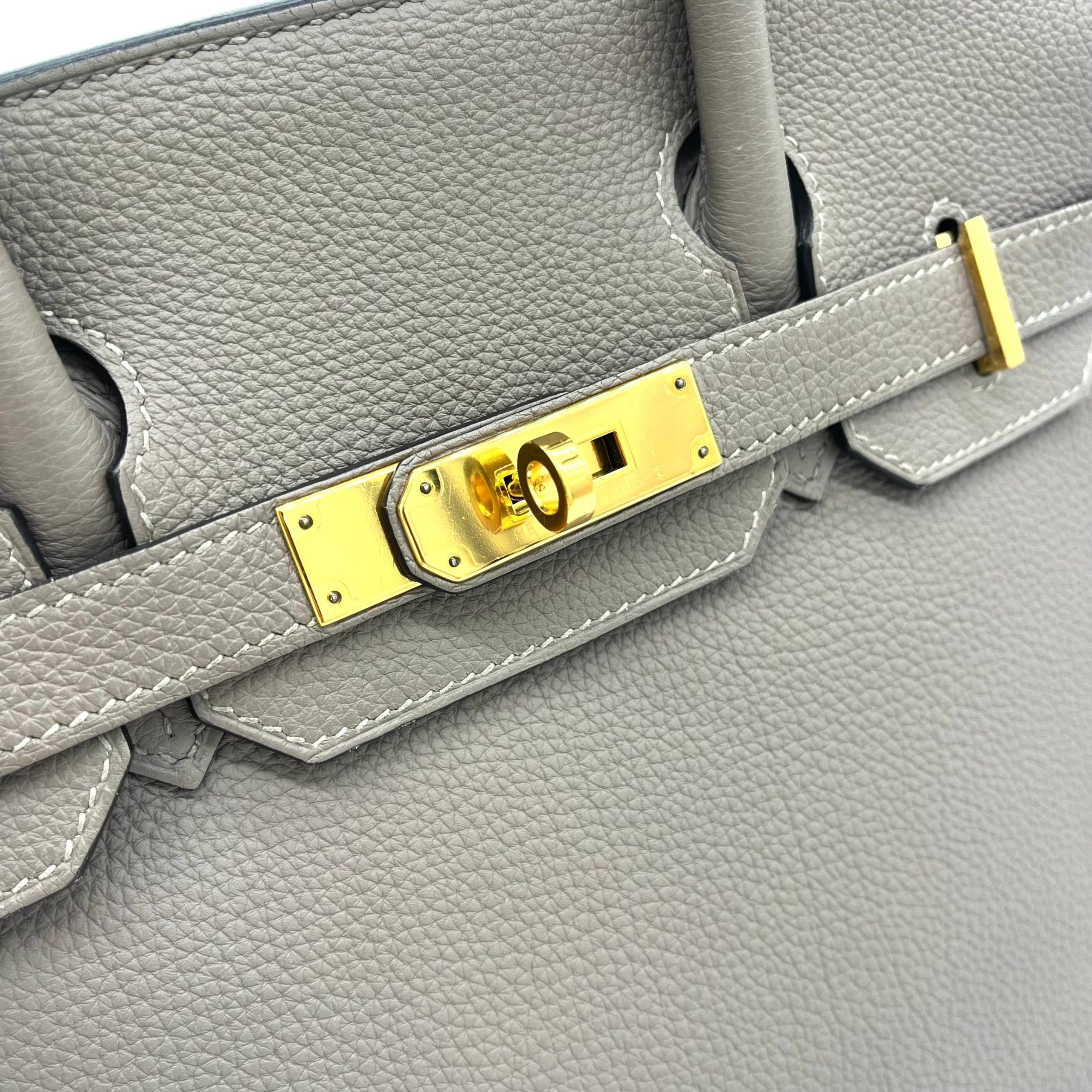 HERMES Taurillon Novillo Birkin 30 Gris Asphalte