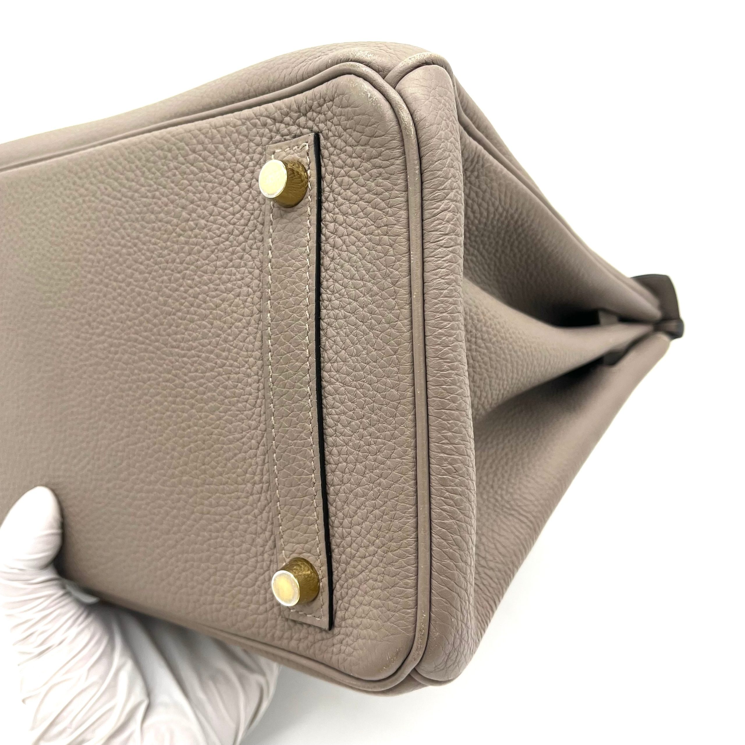 HERMES Taurillon Novillo Birkin 30 Gris Asphalte