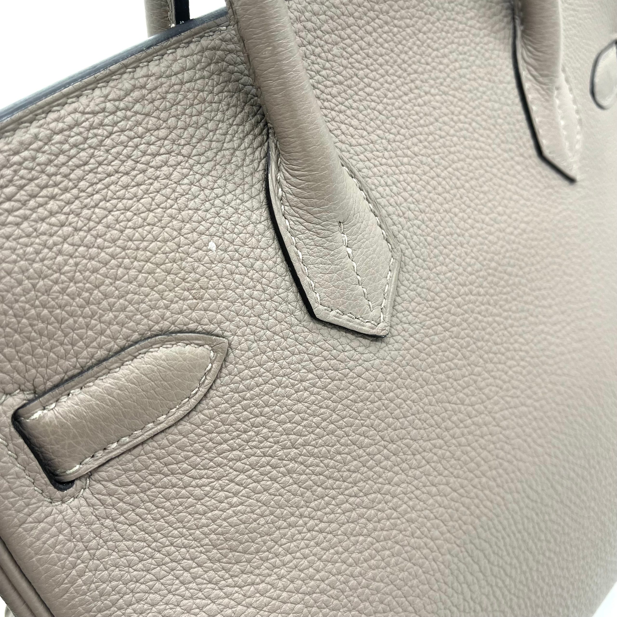 HERMES Taurillon Novillo Birkin 30 Gris Asphalte