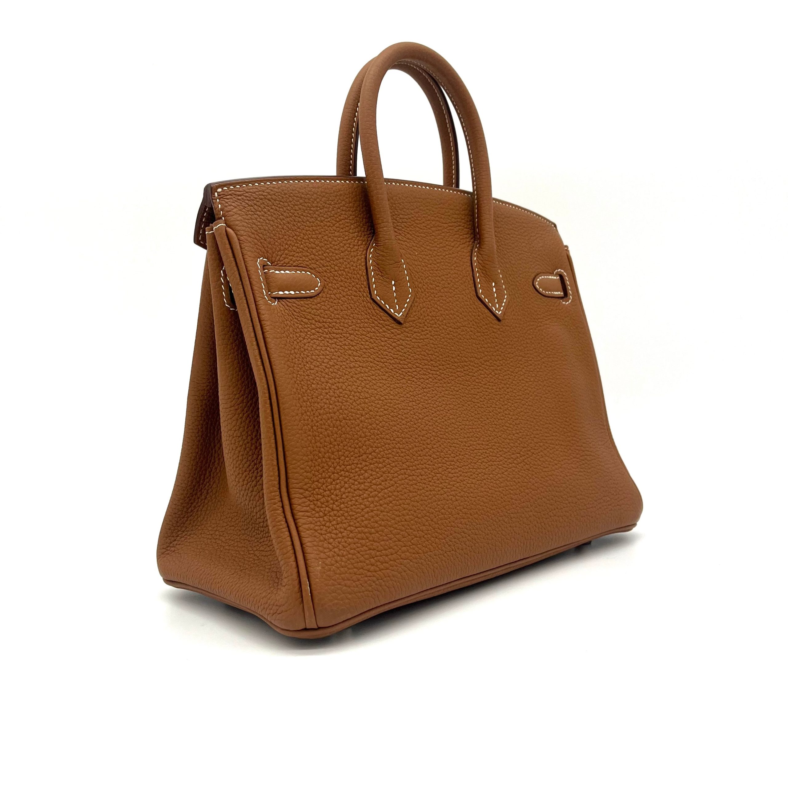 HERMES Togo Birkin 25 Brown Hardware silver