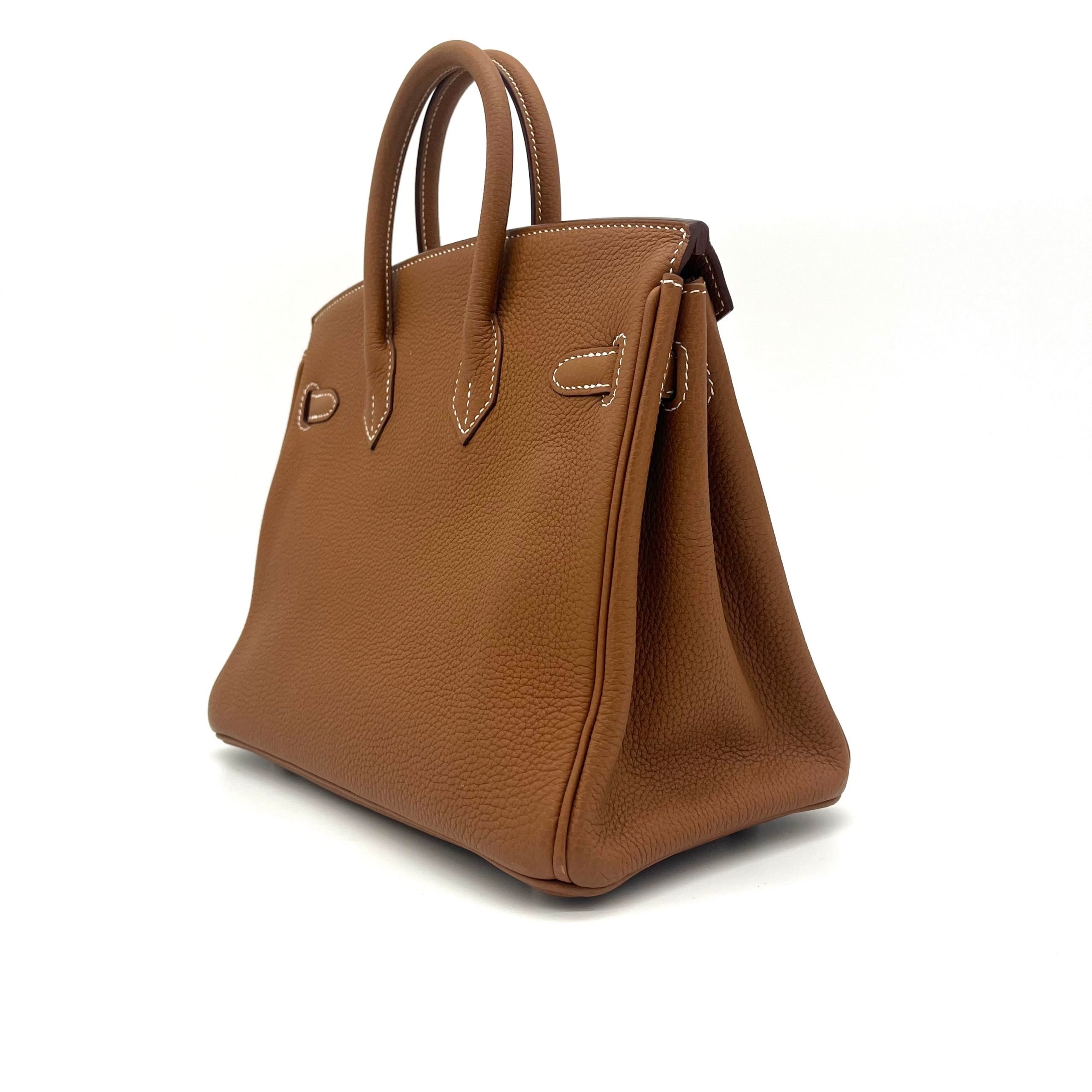 HERMES Togo Birkin 25 Brown Hardware silver
