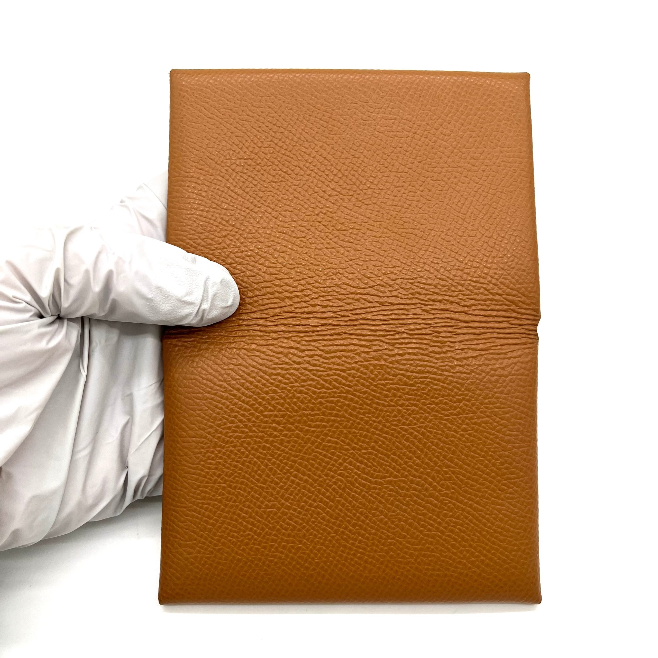 Hermes Epsom Calvi Duo Card Case Gold