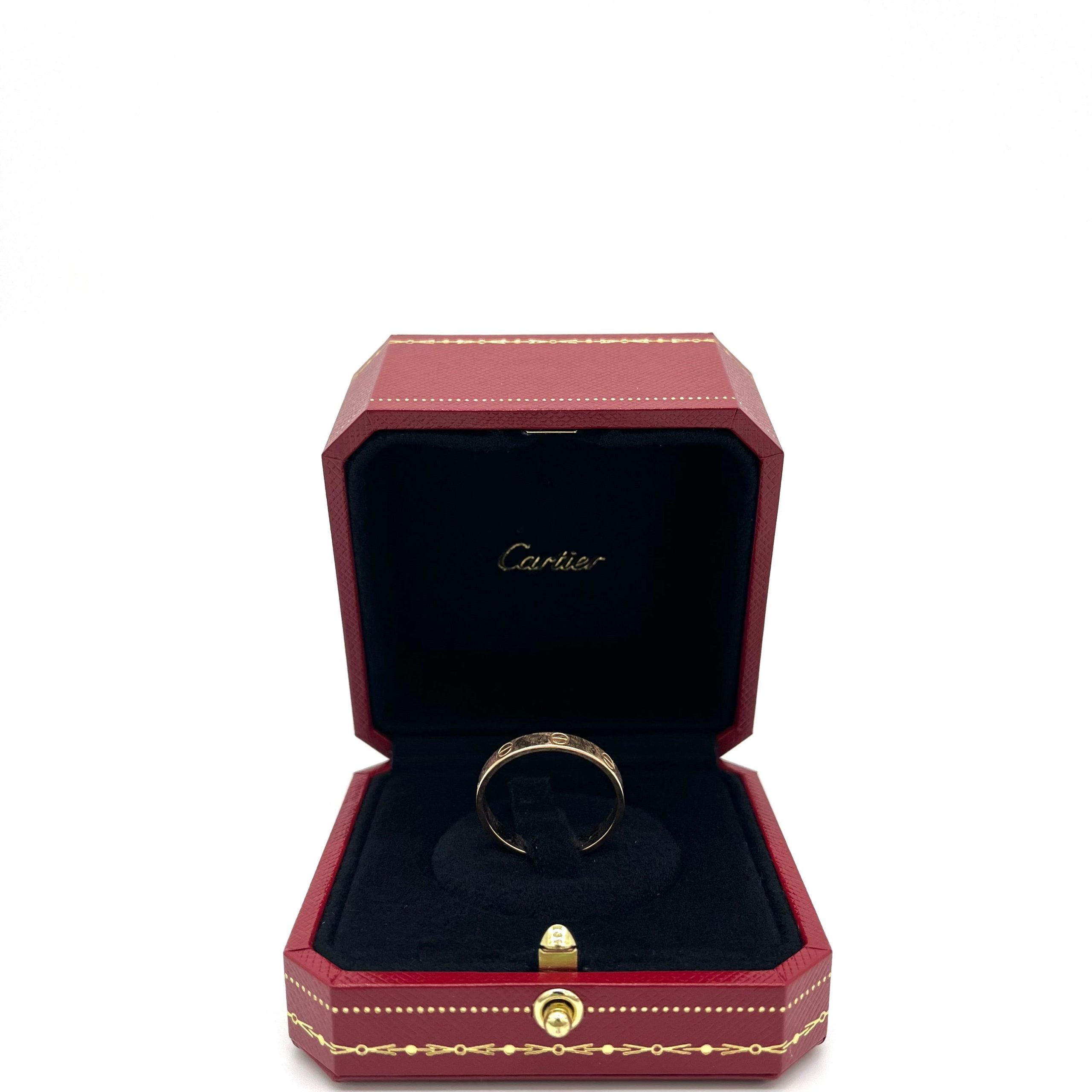 Cartier LOVE wedding band size of 63 Rose Gold