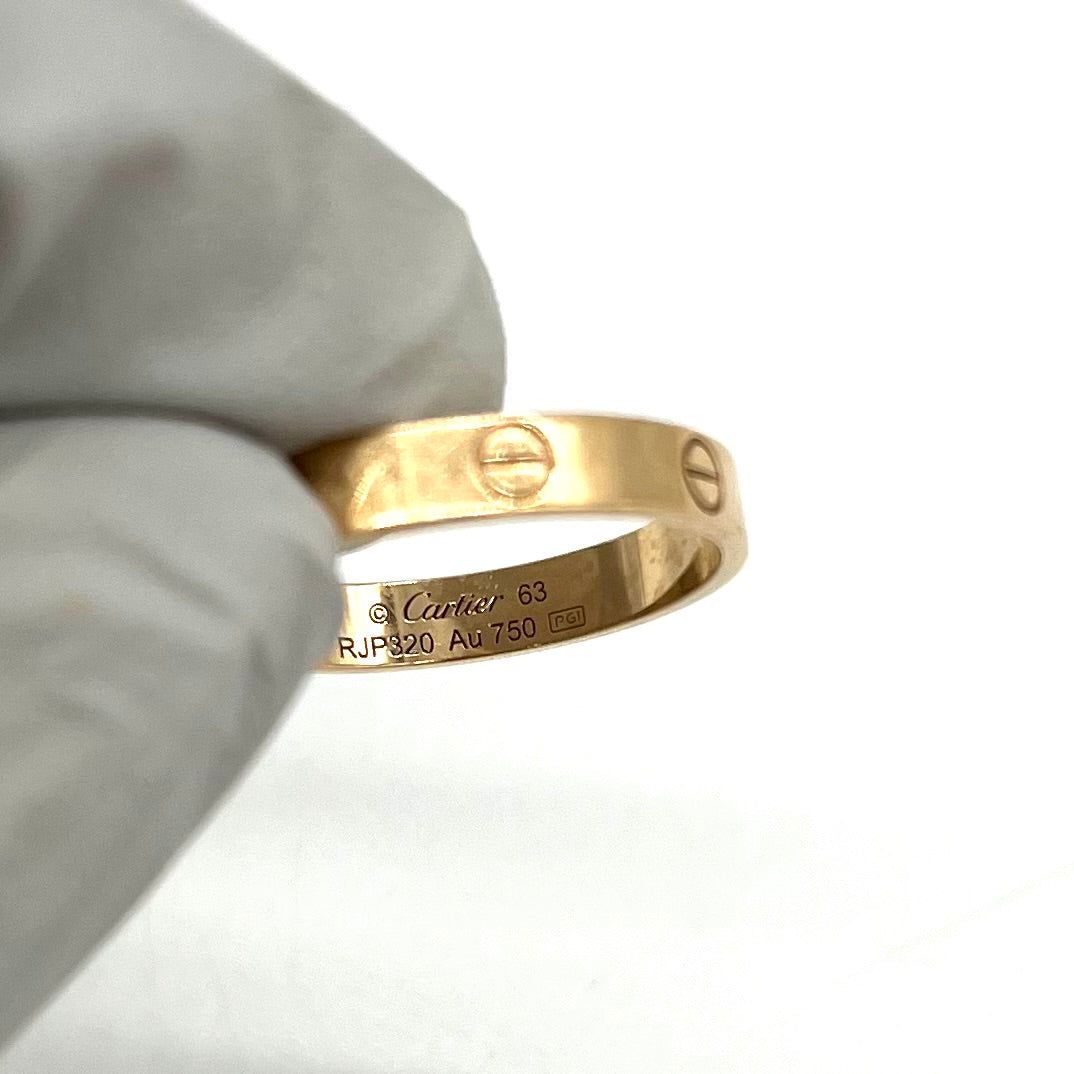 Cartier LOVE wedding band size of 63 Rose Gold