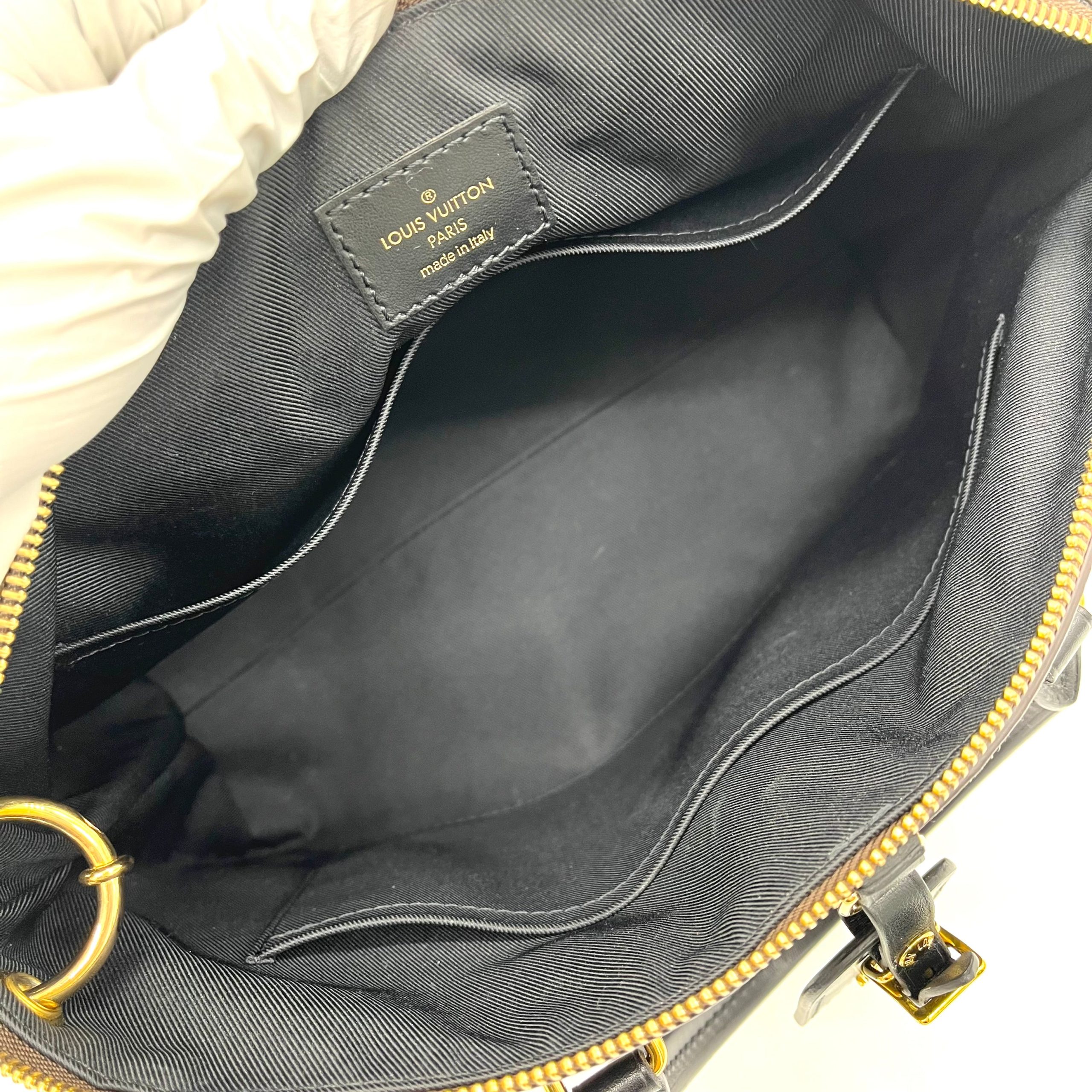 Louis Vuitton  LOUIS VUITTON Damier Ebene Odeon Tote MM Black