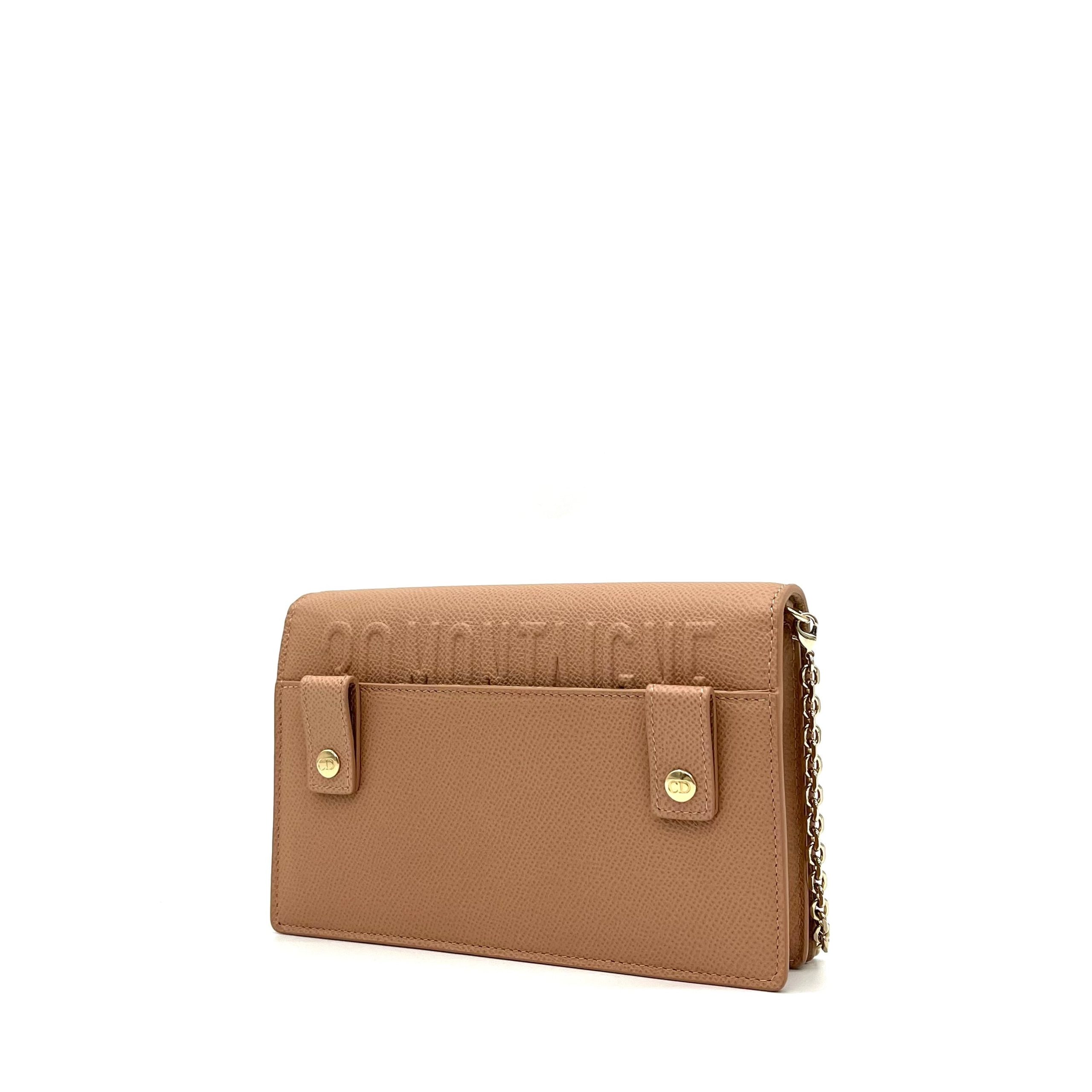 Christian Dior Calfskin 30 Montaigne 2 in 1 Pouch Beige