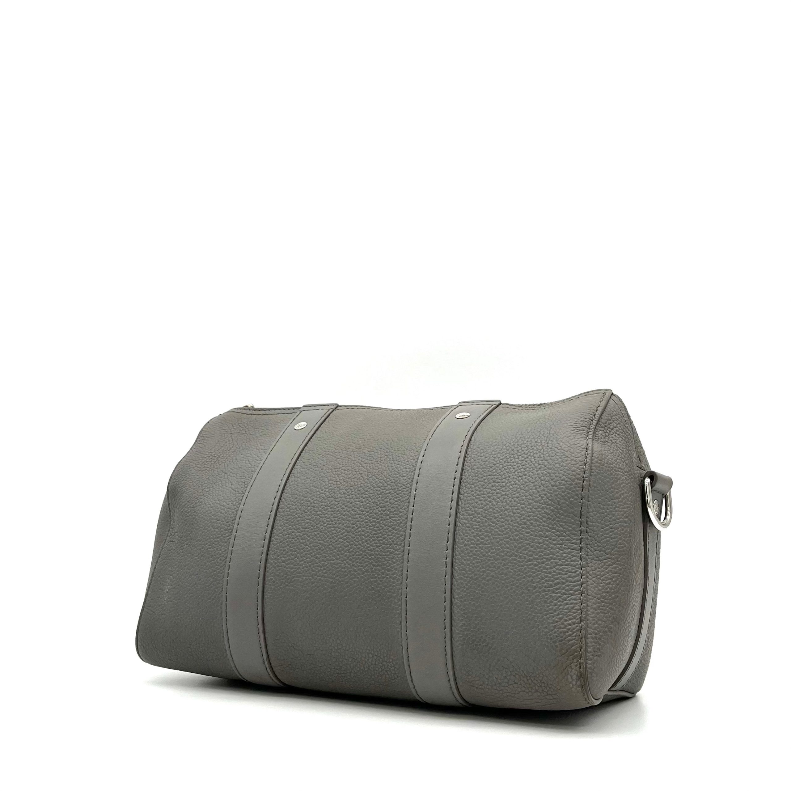 Louis Vuitton Grained Calfskin Aerogram City Keepall Gris