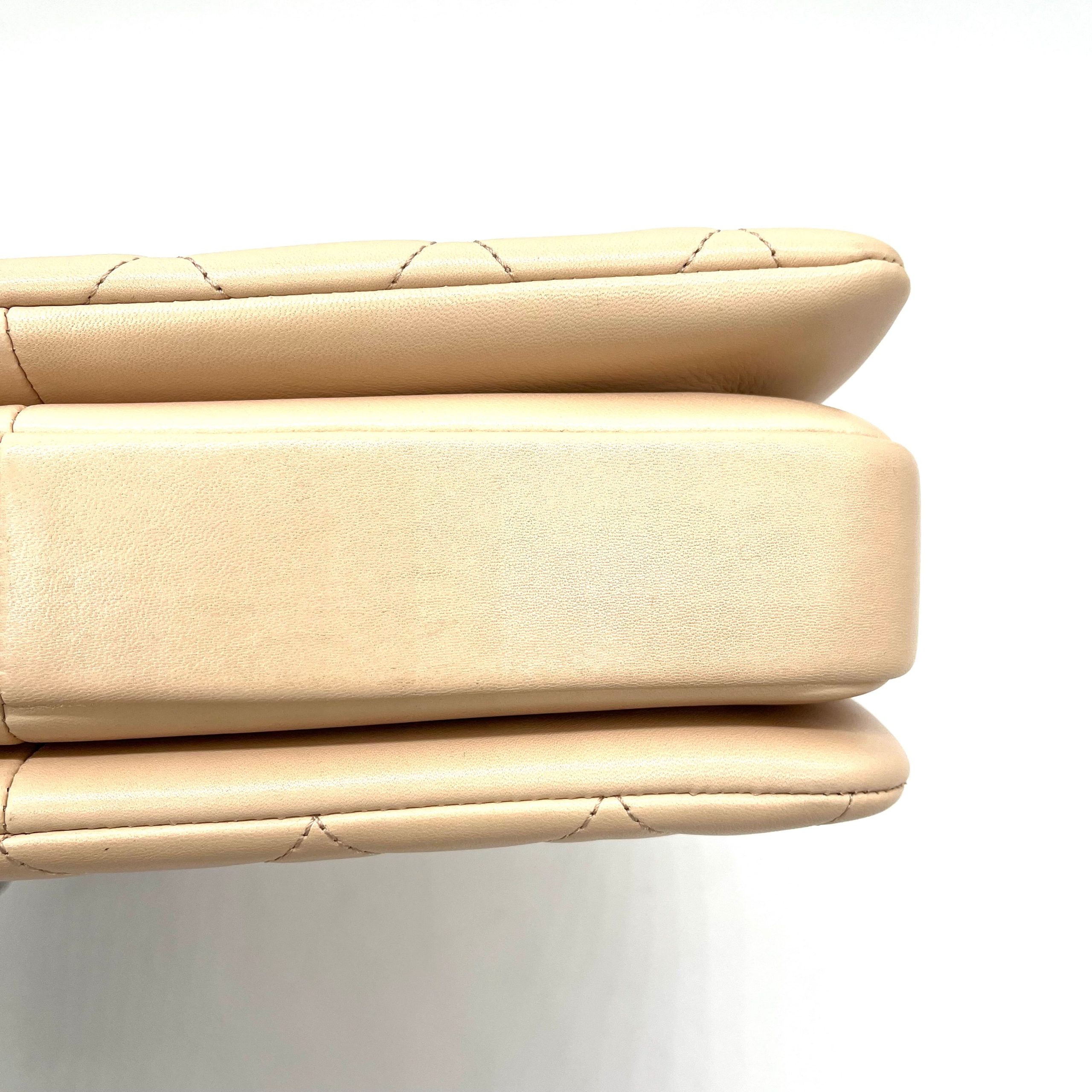 Chanel Lambskin Quilted Large Trendy CC Flap Light Beige 2021